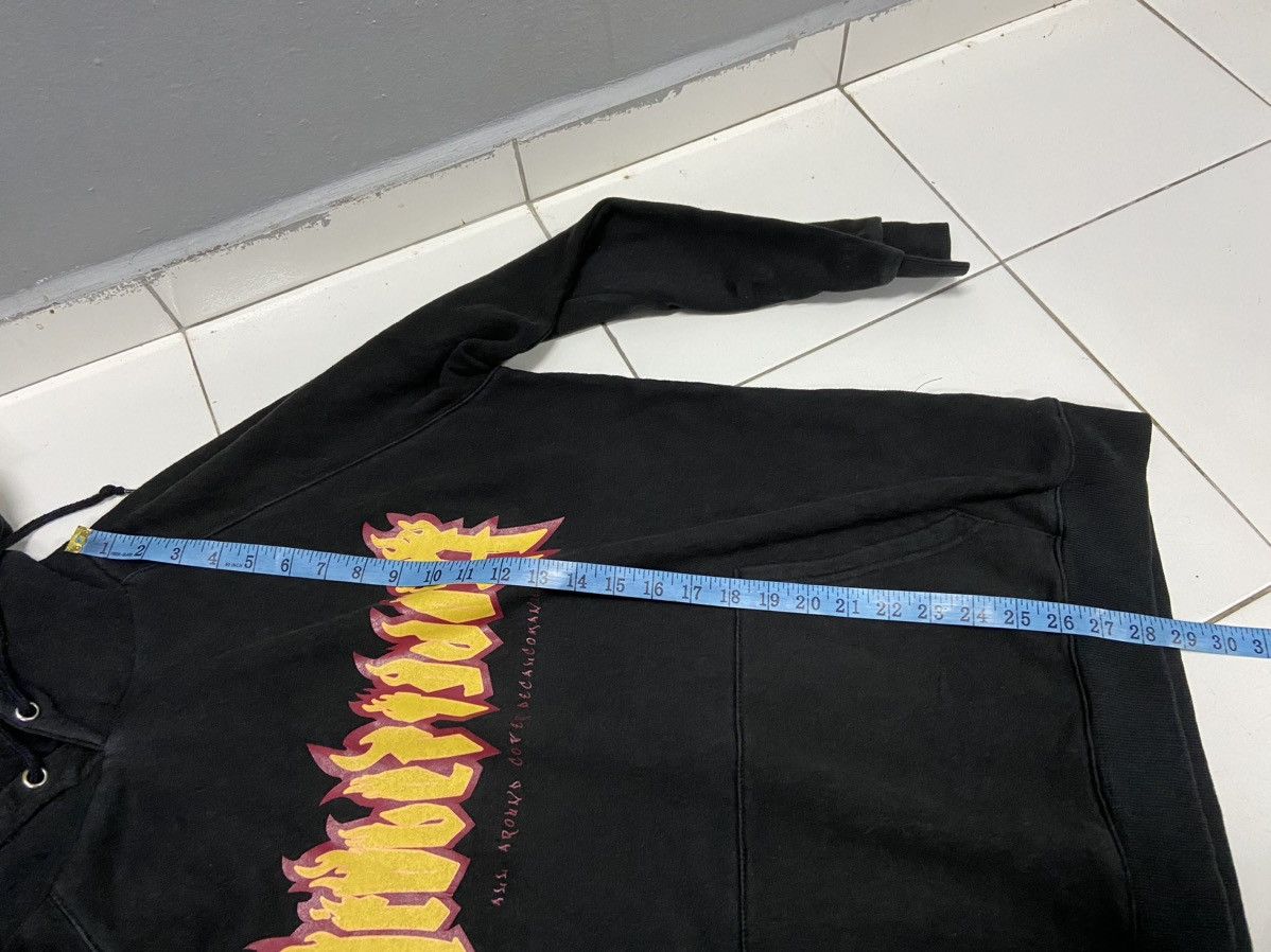 Japanese Brand ACOVER FLAME SPELLOUT BLACK HOODIE Size US L / EU 52-54 / 3 - 12 Thumbnail
