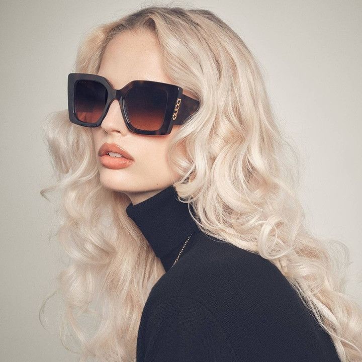 Gucci Gucci GG2039S 002 Sunglasses Havana Butterfly Frame, Brown Size ONE SIZE - 4 Thumbnail