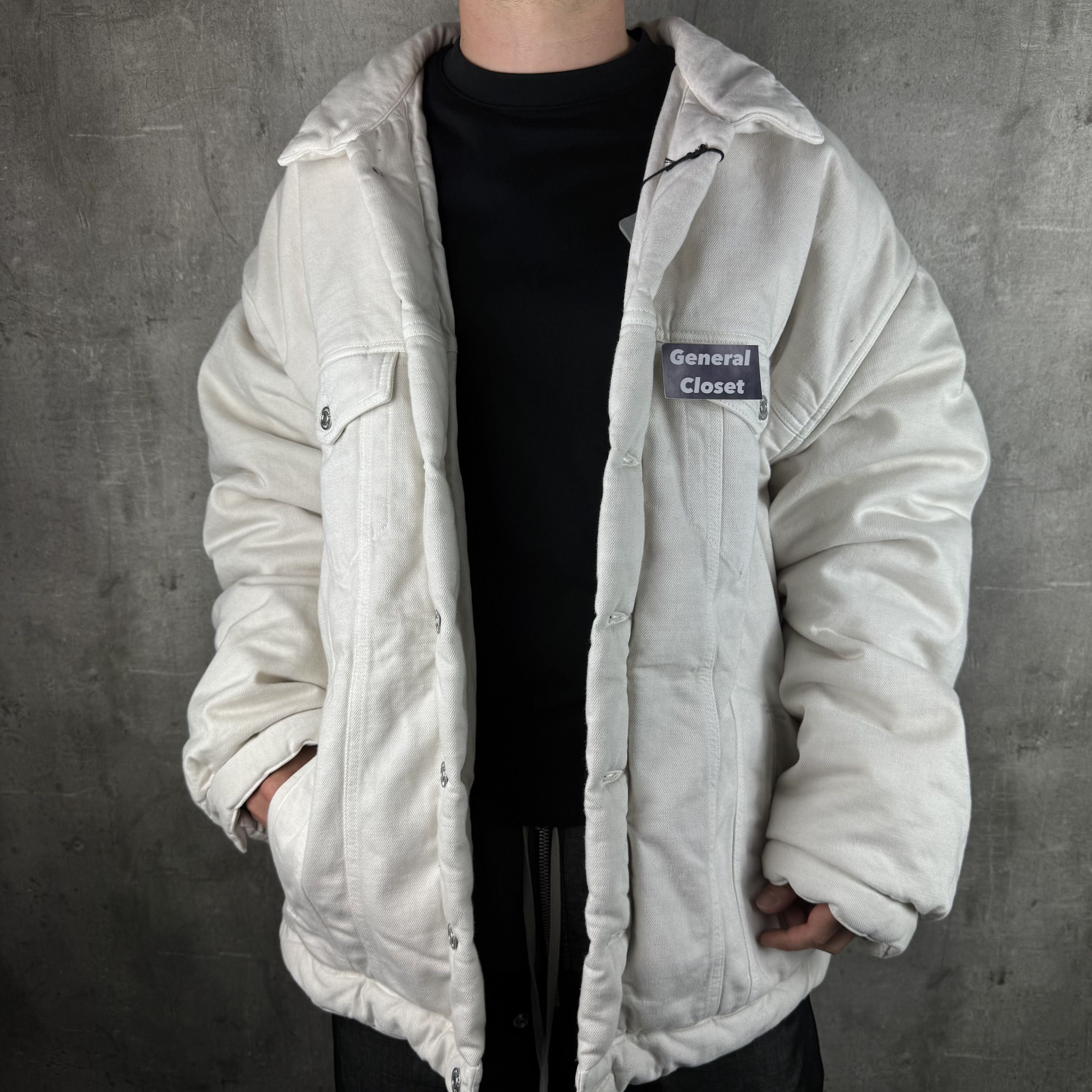 Balenciaga BALENCIAGA Padded Denim Jacket Worn By Kanye, Shai RARE Size US S / EU 44-46 / 1 - 2 Thumbnail