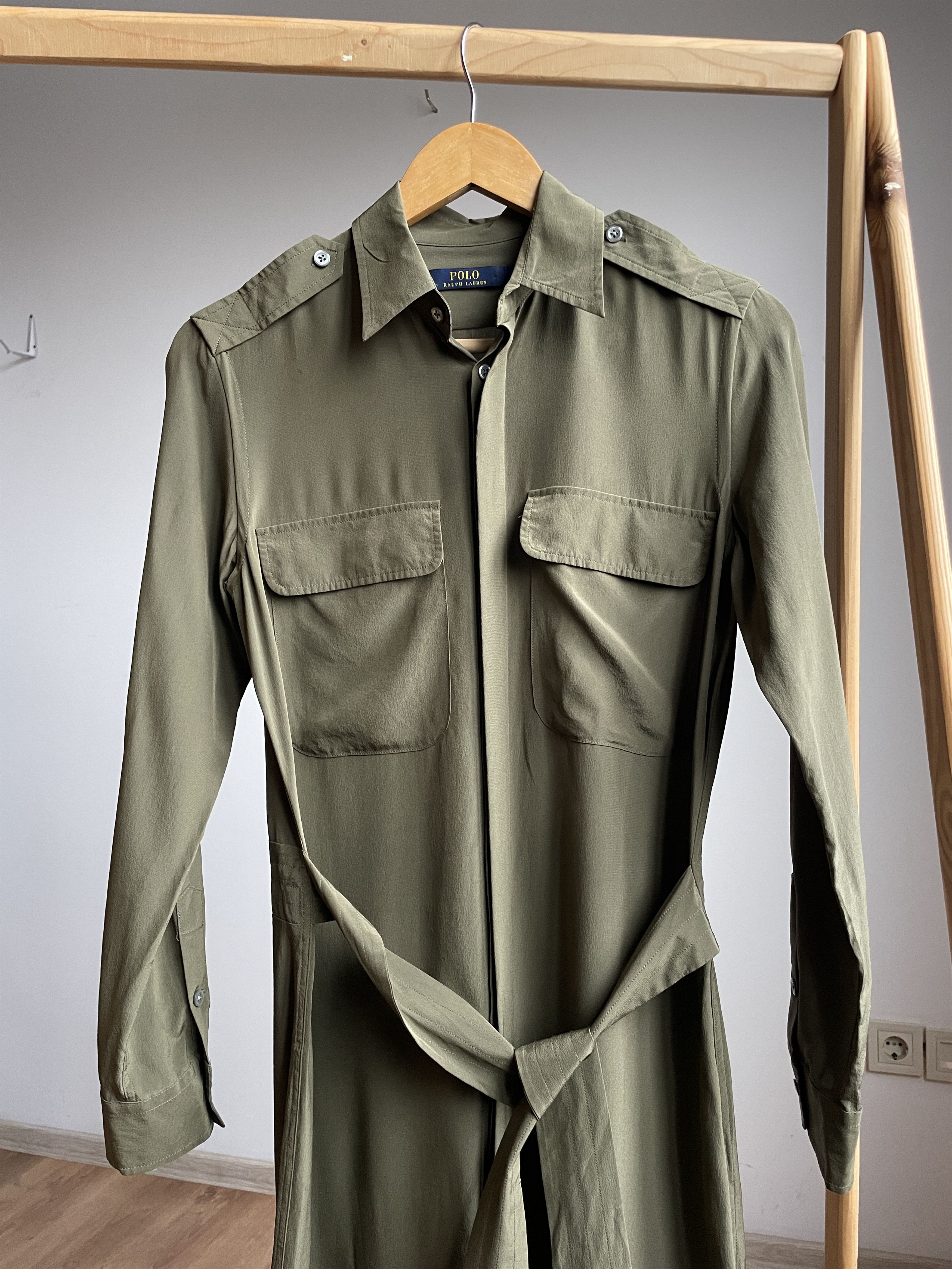 Polo Ralph Lauren Polo Ralph Lauren Military Silk Belted Shirt Dress Size 2 Size XS / US 0-2 / IT 36-38 - 4 Thumbnail
