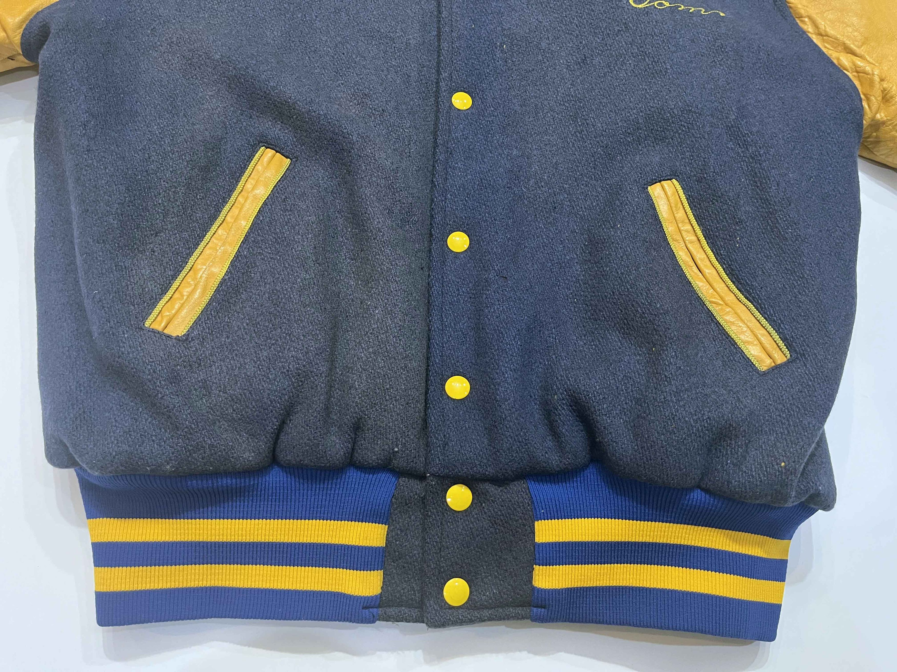 Other Vtg Flynntan Leather North Brunswick Football Varsity Jacket Size US L / EU 52-54 / 3 - 5 Thumbnail