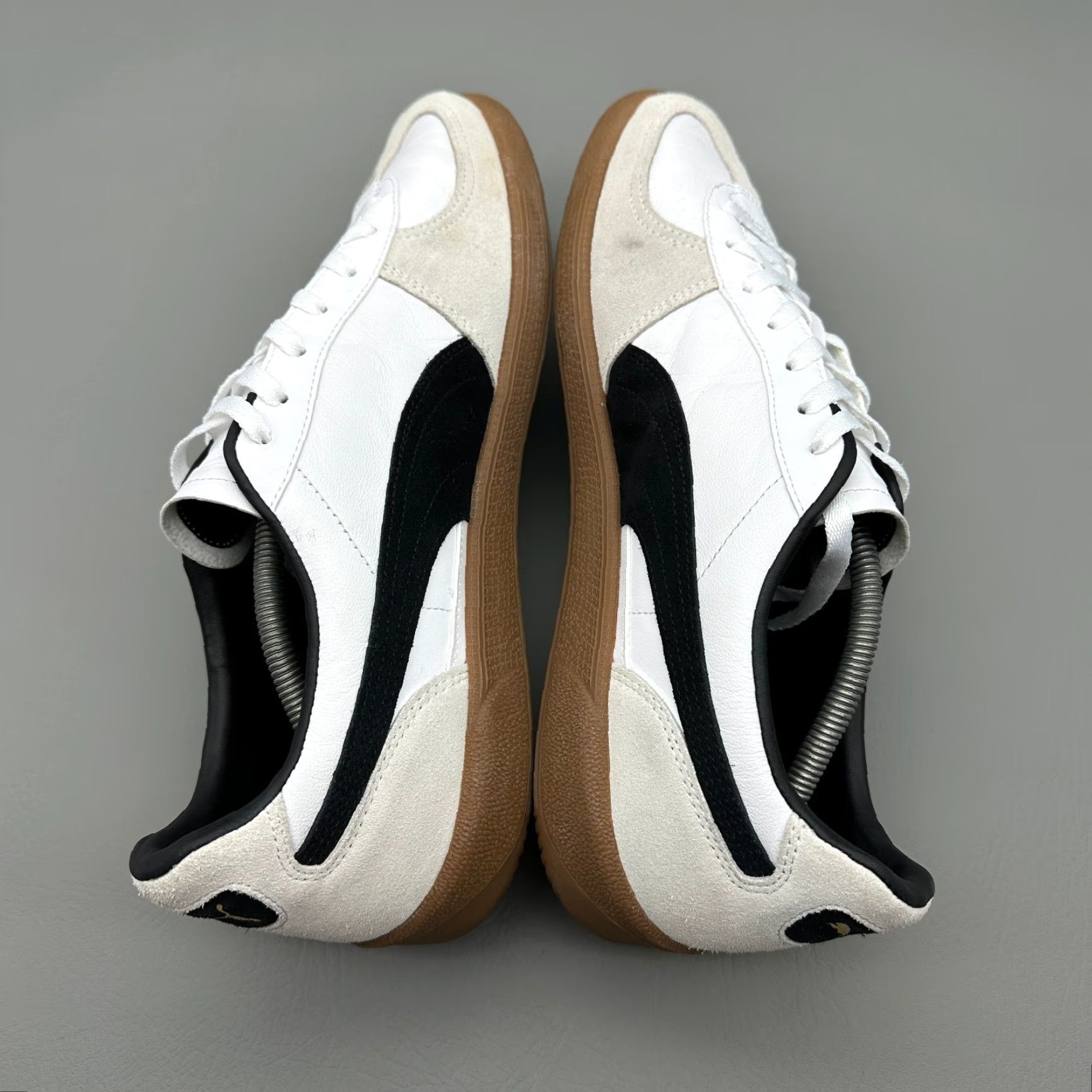 Puma VINTAGE Puma Palermo Mens Size 13 White Leather Soccer Futbol Gum Sole Casual 396464-01 Size ONE SIZE - 7 Thumbnail
