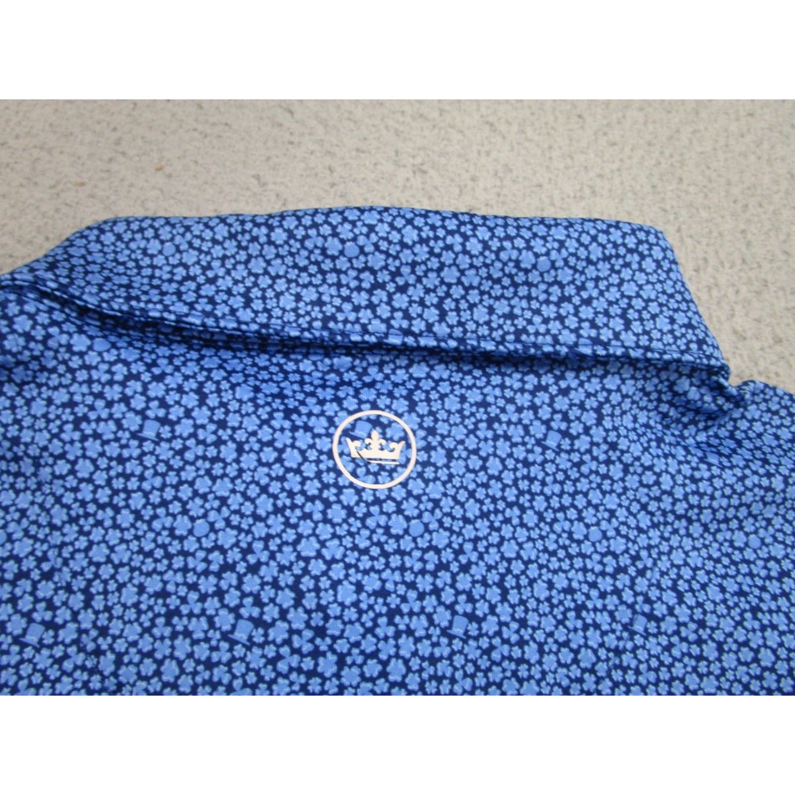 Peter Millar Peter Millar Polo Shirt Mens L Golf Casual Short Sleeve Blue Floral Performance Stretch Lightweight Breathable Logo Size US L / EU 52-54 / 3 - 3 Thumbnail