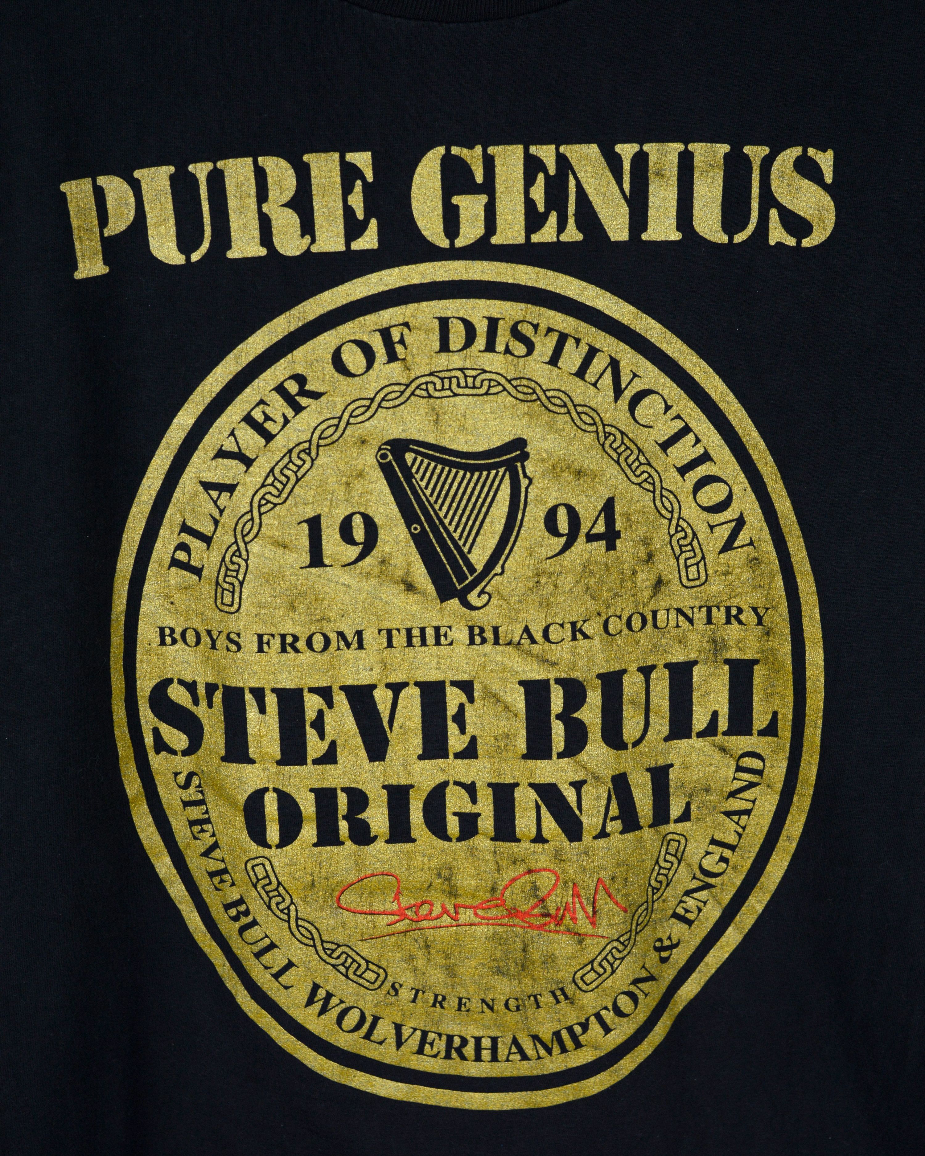 Vintage Vintage Steve Bull 9 Original Pure Genius 1994 t shirt Size US L / EU 52-54 / 3 - 3 Thumbnail