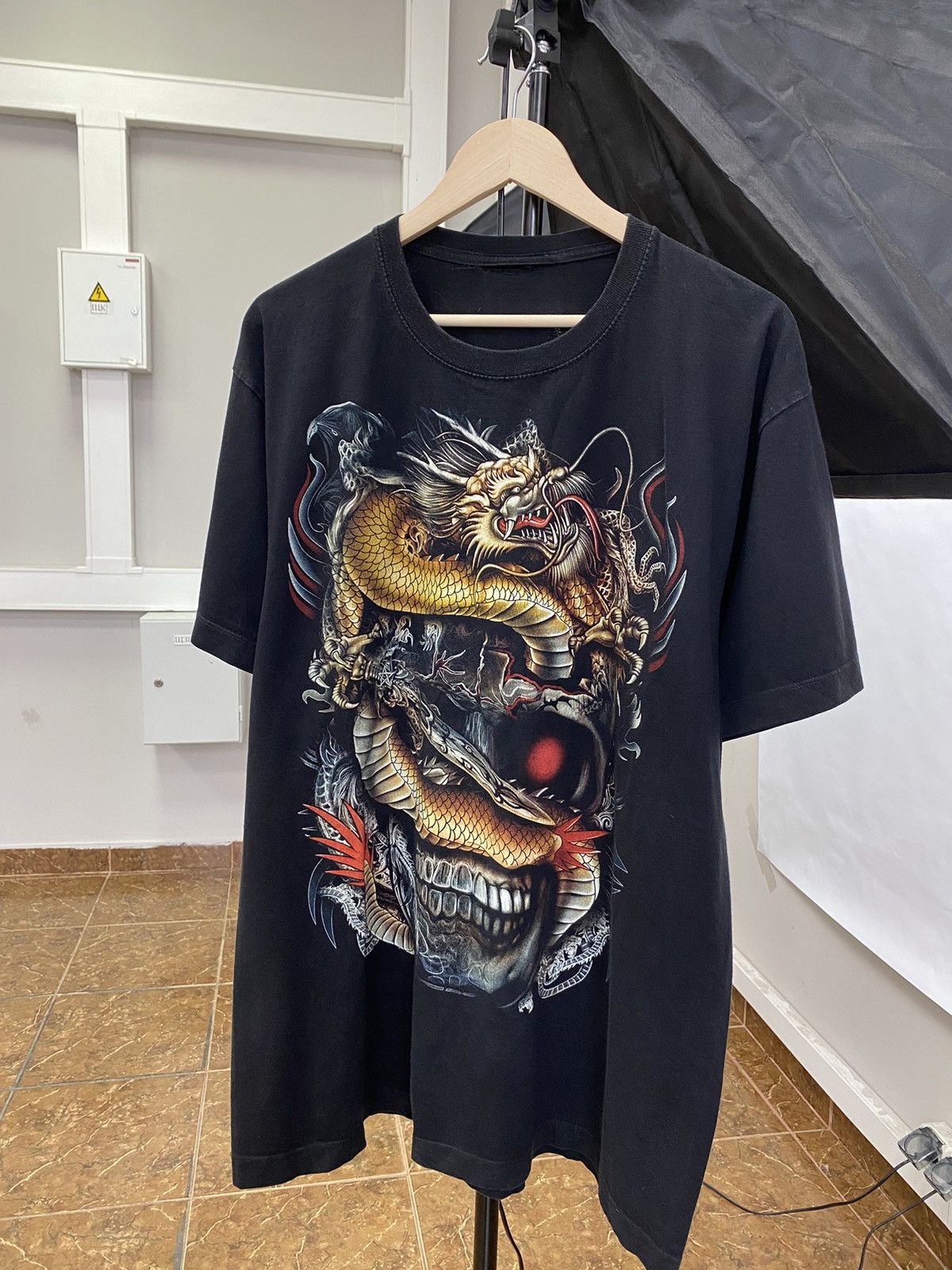 4GSELLER 💀 Vintage Y2K Skull Death Dragon Japan Style T-Shirt Rare Size US XL / EU 56 / 4 - 1 Thumbnail