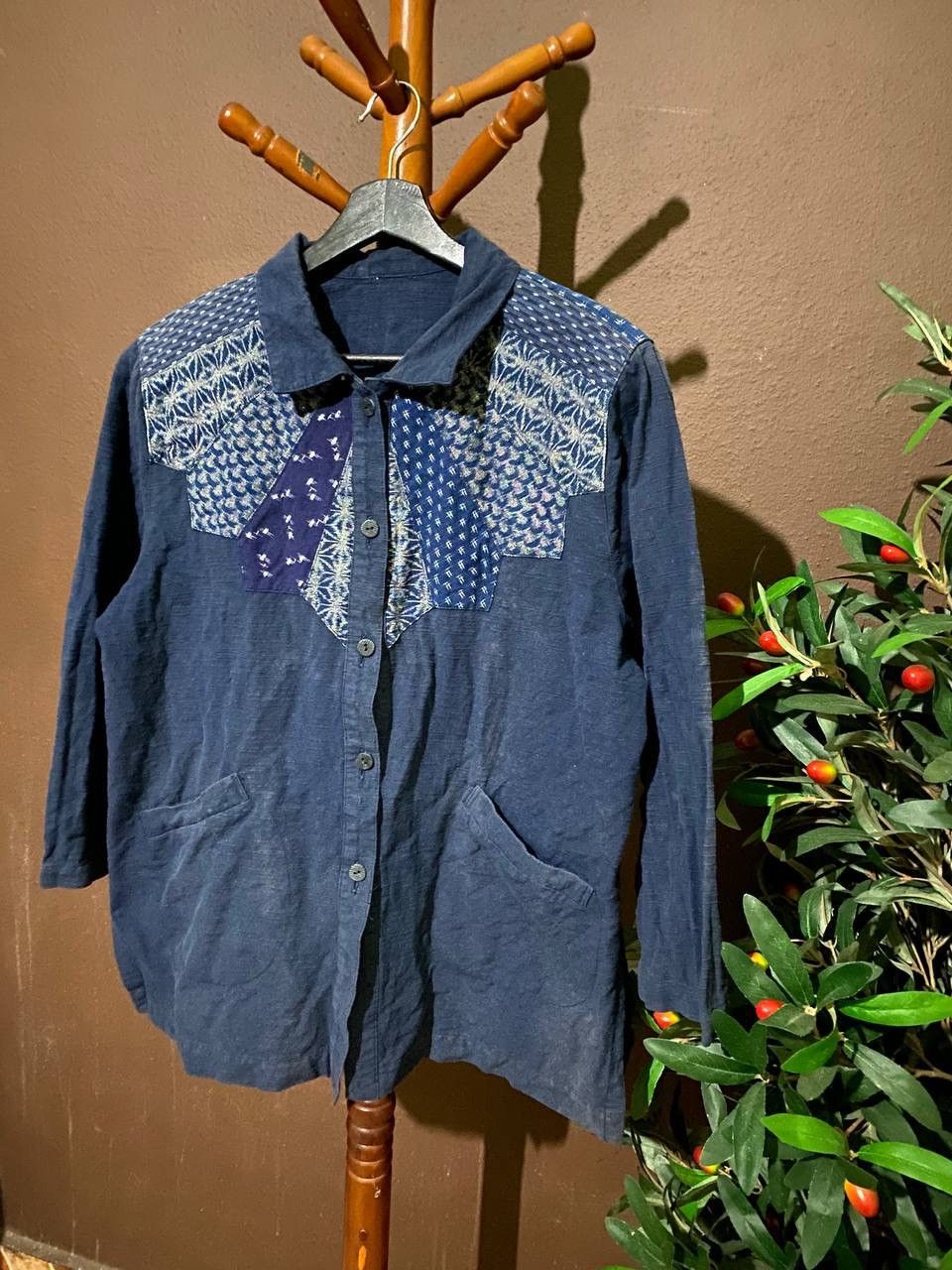 Indigo Vintage Indigo Shirt Jacket Inspired By Kapital Size US M / EU 48-50 / 2 - 2 Thumbnail