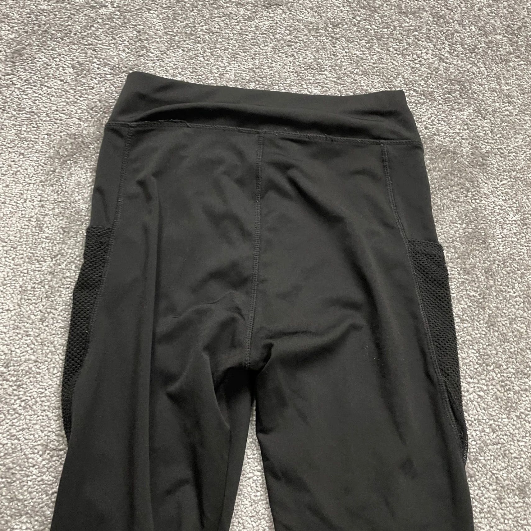 Vintage VINTAGE Unbranded Compression Leggings Womens S/M Black High RiseActive Gym Yoga 25x26 Size 28" / US 6 / IT 42 - 3 Thumbnail