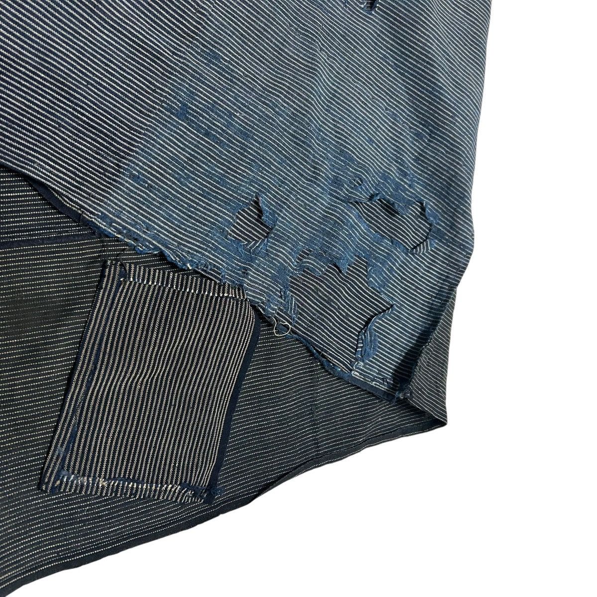 Japanese Brand 321 1930s BORO Japanese Indigo Fabric Vintage Cloth Kimono Size ONE SIZE - 6 Thumbnail