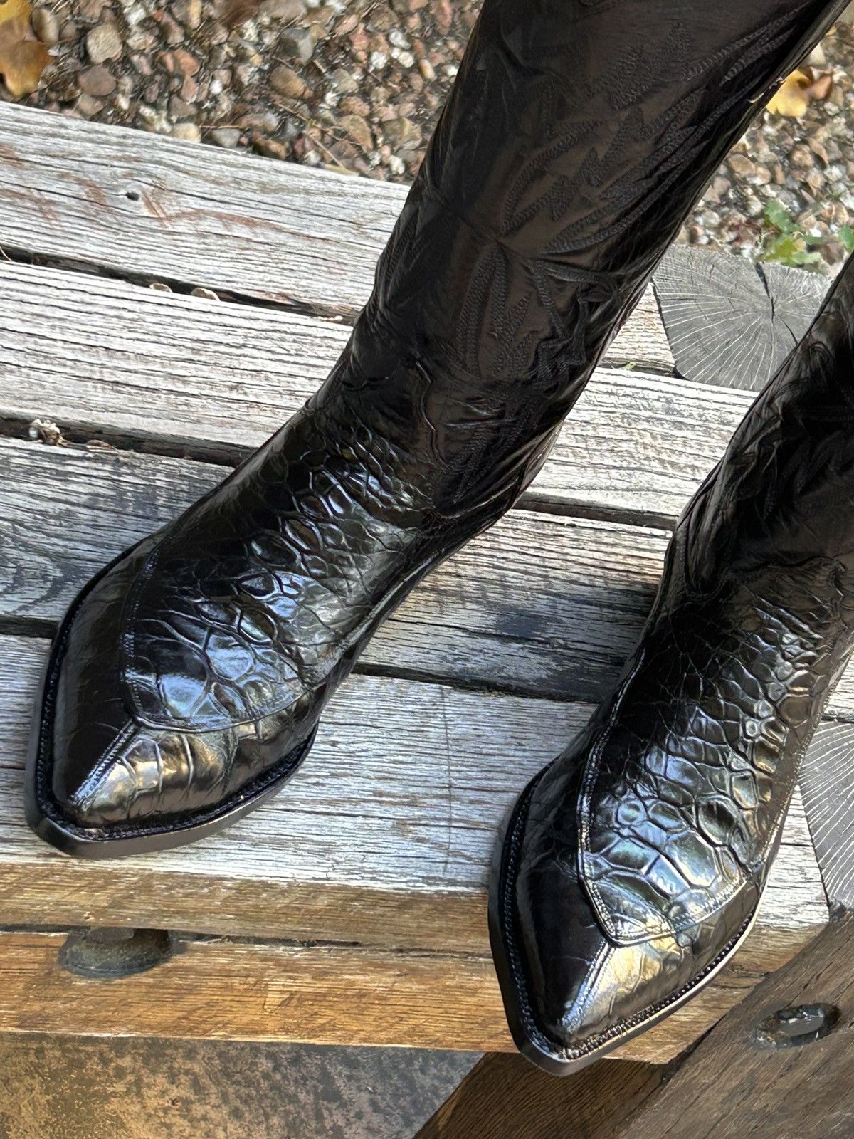 Justin Boots Justin Pre-Ban Genuine Sea Turtle Cowboy Boots Size 9.5 D Size US 9.5 / EU 42-43 - 11 Thumbnail
