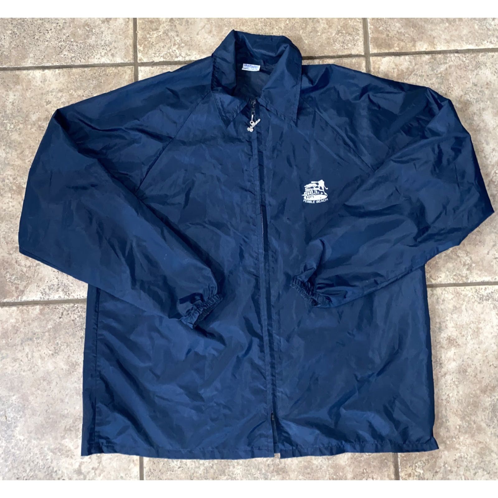 Vintage VINTAGE Duckster Men's Track Suit Nylon Blue Size Large Activewear Pebble Beach 90s Size 42R - 2 Thumbnail