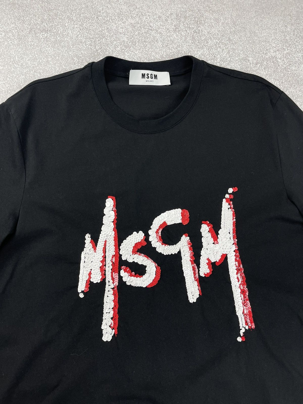 Designer × MSGM MSGM Milano Blqck Cotton Logo T-Shirt Size US M / EU 48-50 / 2 - 3 Thumbnail
