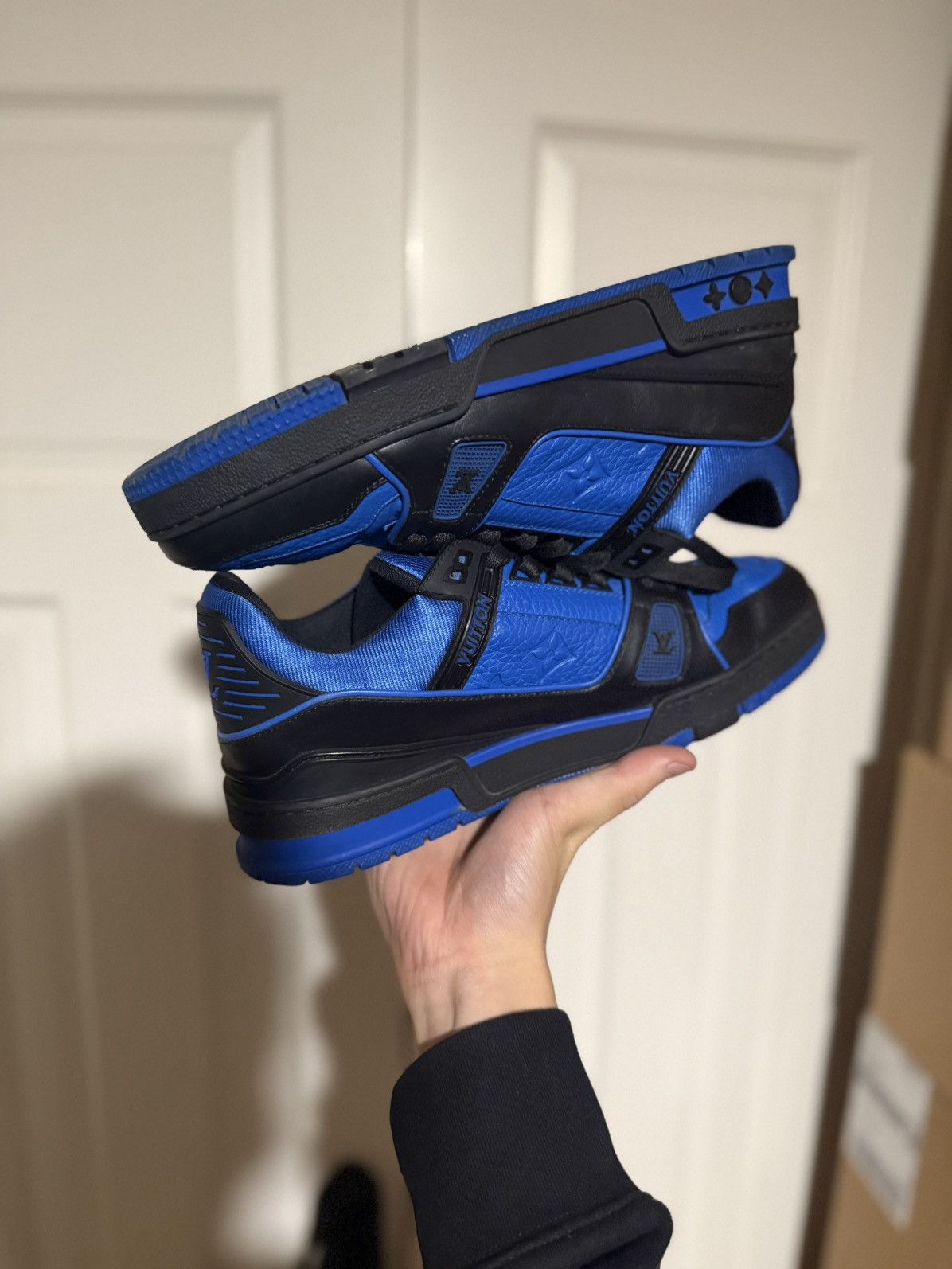 Louis Vuitton Louis Vuitton Black/Blue Trainer Sneaker Size US 8.5 / EU 41-42 - 6 Thumbnail