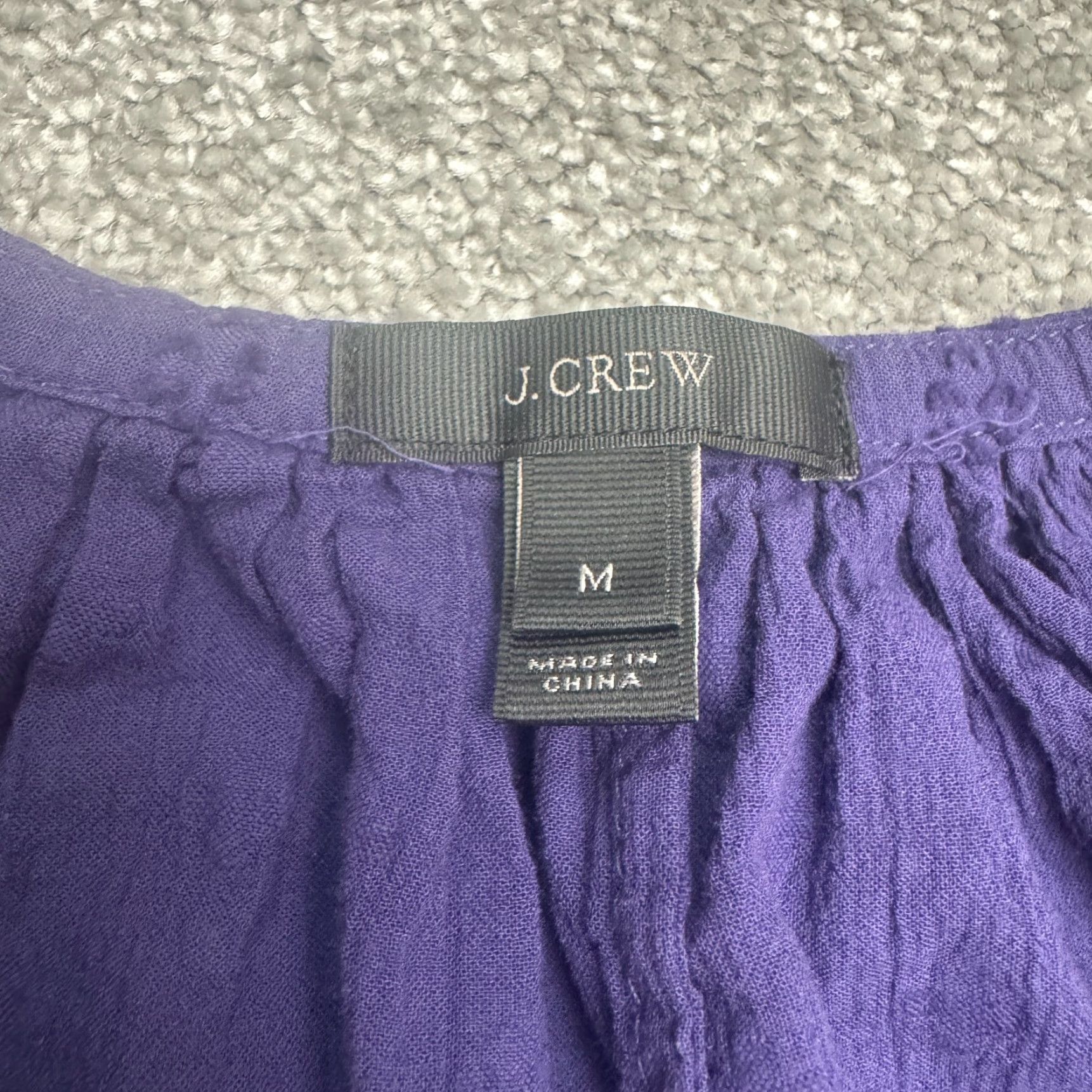 J.Crew J.Crew Dress Womens Medium Purple Eyelet Tasseled Midi Shift Sleeveless Boho Size M / US 6-8 / IT 42-44 - 5 Thumbnail