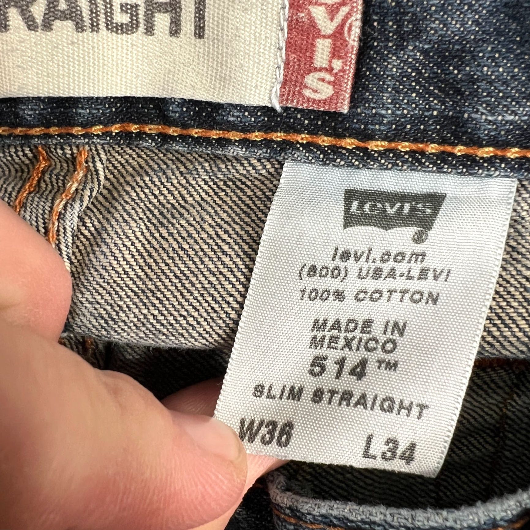 Levi's VINTAGE Levi's 514 Jeans Men 36x34 Slim Straight Medium Wash Cotton Size US 36 / EU 52 - 6 Thumbnail