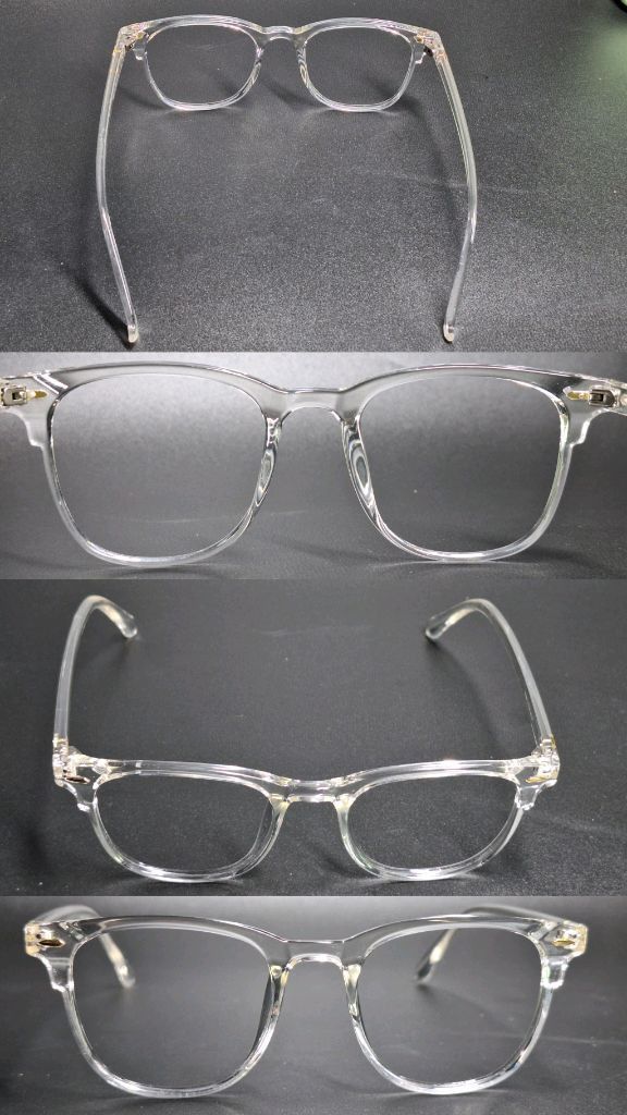 Other TR1801 Clear Transparent Glasses Frame Gold Rivet Detail Size ONE SIZE - 3 Thumbnail