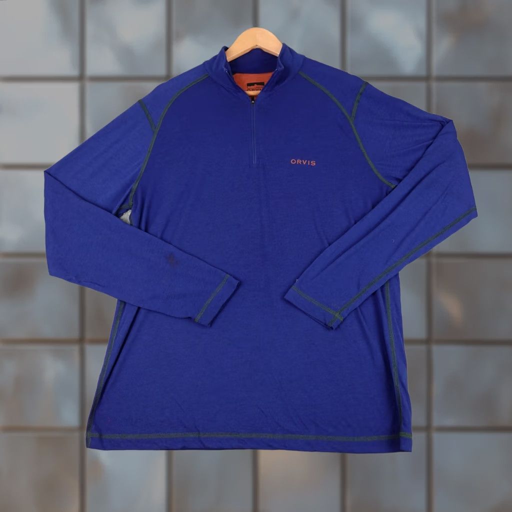 Orvis Orvis Pullover Mens Medium Blue 1/4 Zip Long Sleeve Outdoor Hiking Lightweight Size US M / EU 48-50 / 2 - 1 Thumbnail