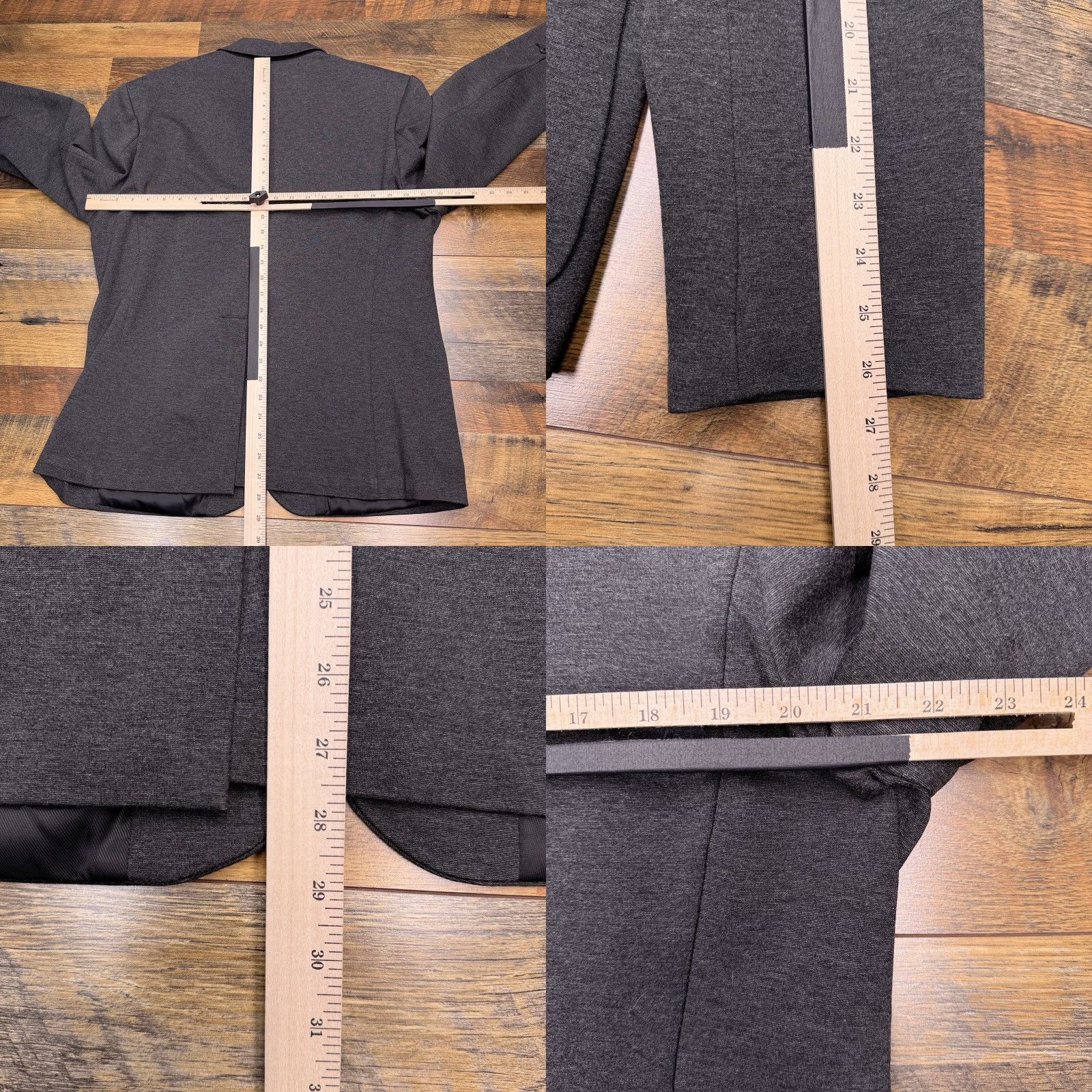 Paige Paige Sport Coat Mens Large Iced Black Stretch Blazer - Classic, Single-Breasted, Notch Lapel, 2-Button Front, Dry Clean Only, Regular Fit Size 42R - 9 Thumbnail