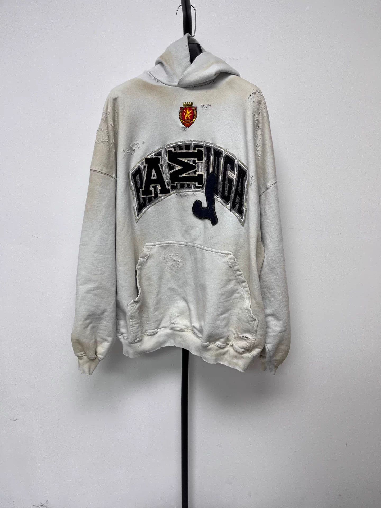 Balenciaga Balenciaga letter print hooded long sleeve sweatshirt Size L / US 10 / IT 46 - 1 Thumbnail