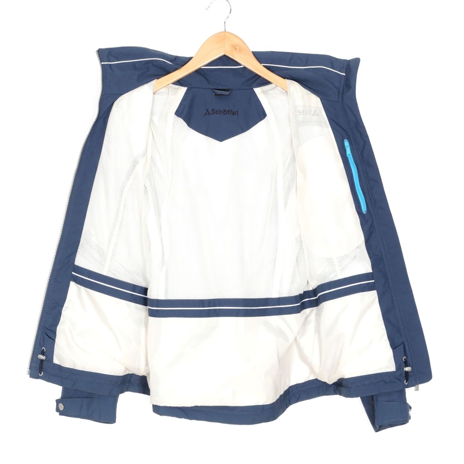 Vintage SCHOFFEL Marcella Jacket Women EU 36 UK 10 Hooded Waterproof Blue Regular Size 36, Women, Jacket, Breathable, All Seasons, MJ5661 Size XS / US 0-2 / IT 36-38 - 3 Thumbnail