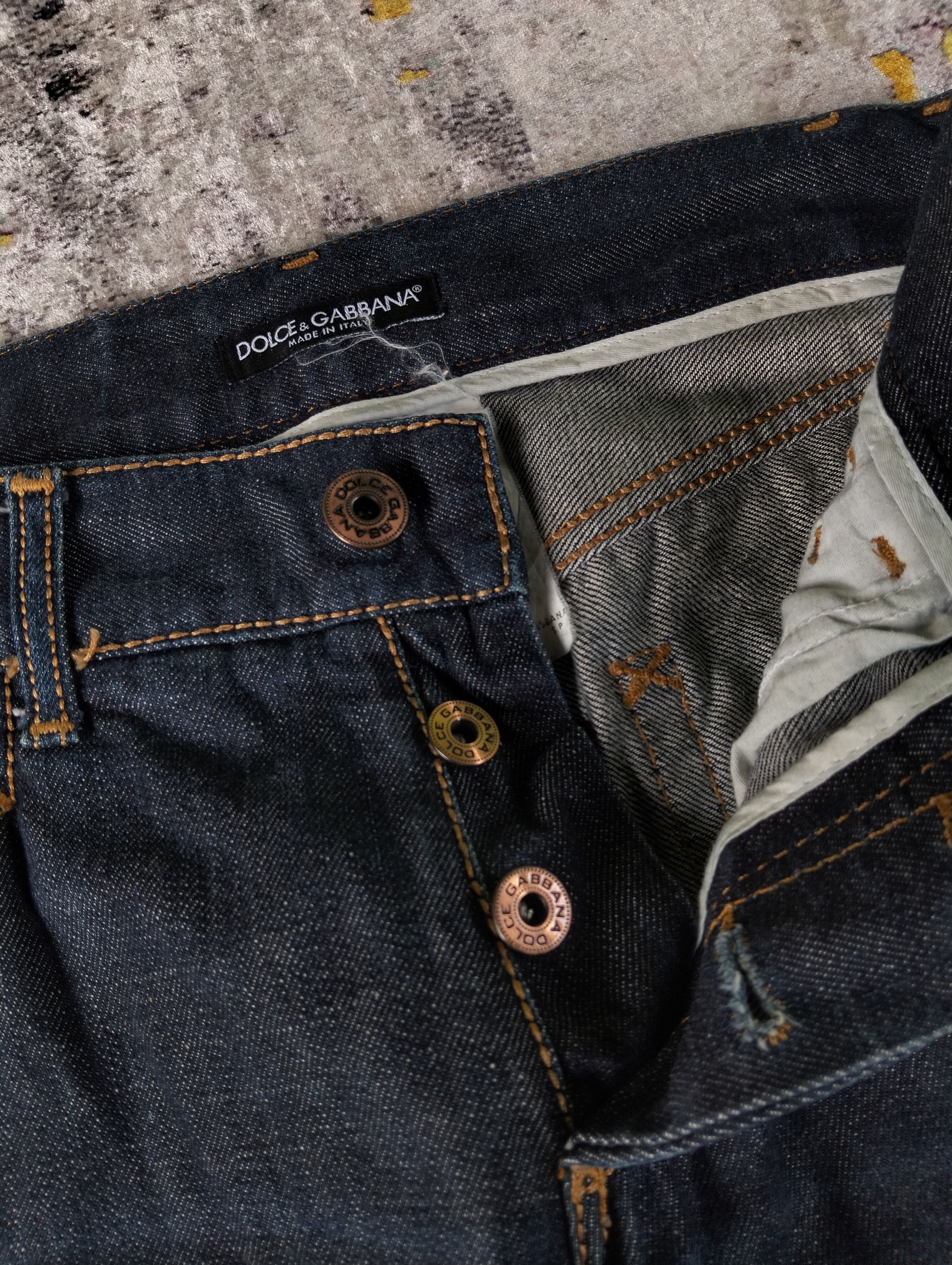 Dolce & Gabbana Vintage Dolce & Gabbana Embroidered ButtonFly Low Rise Jeans Size US 32 / EU 48 - 13 Thumbnail