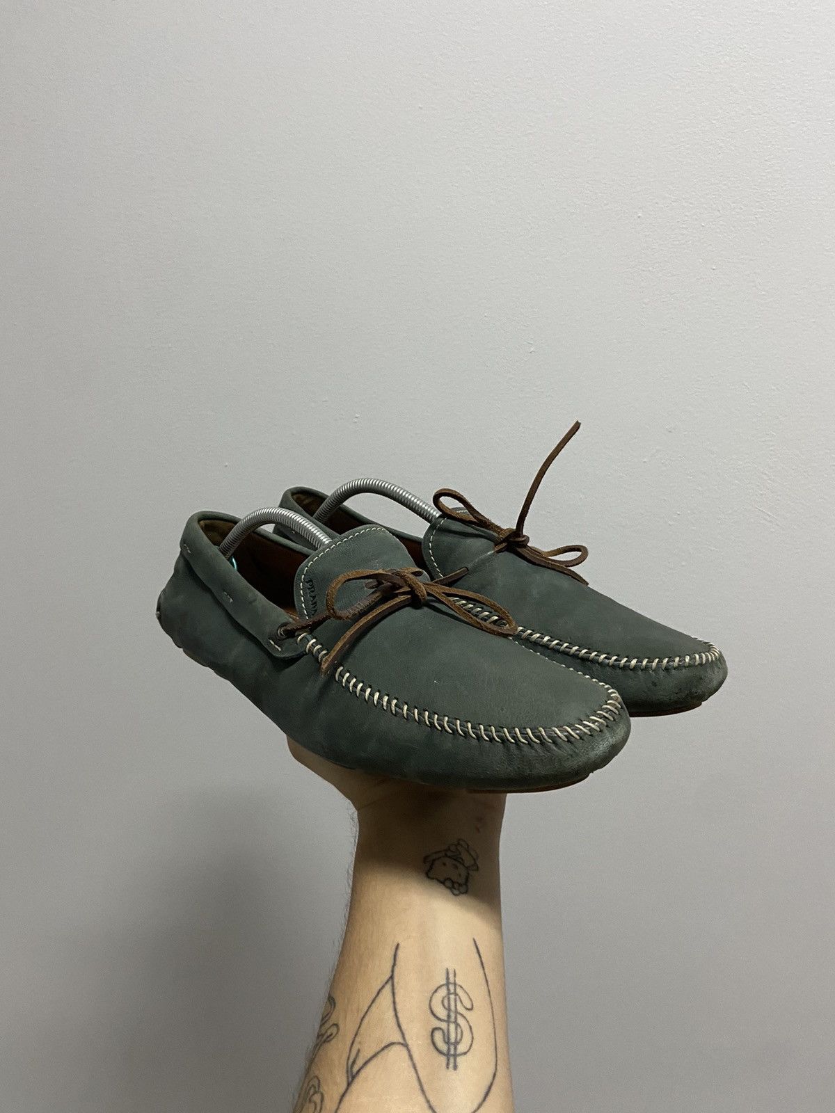 Prada × Vintage Prada Vintage Brown Shoes Sandals Moccasins Luxury Size US 12 / EU 45 - 1 Thumbnail
