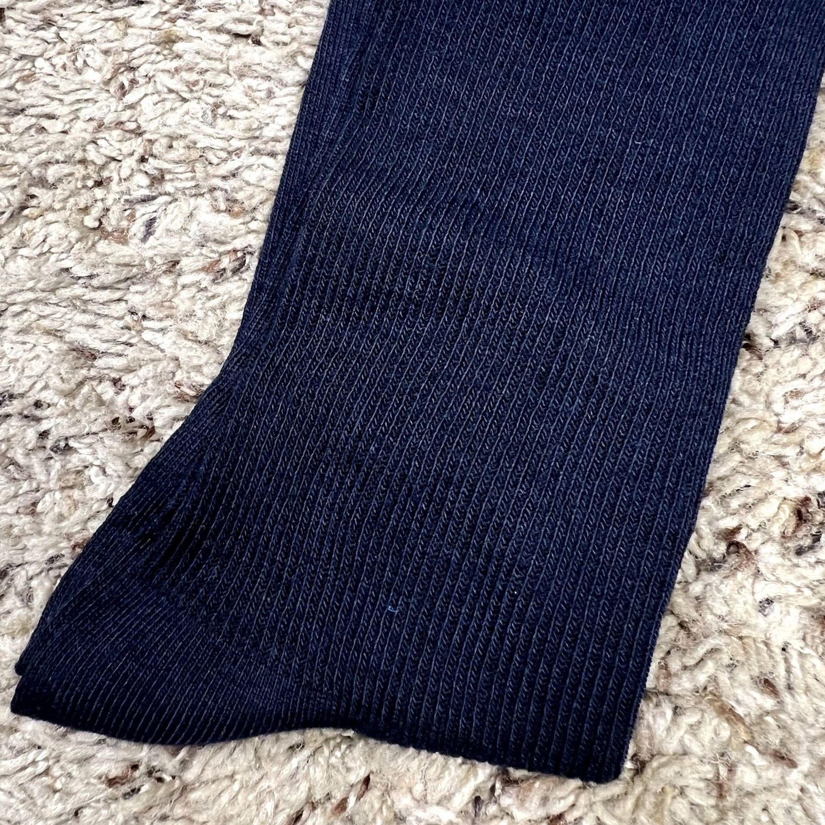 Old Navy Old Navy Mens Socks Crew 1 Pair 7-12 Navy Blue Cotton/Polyester/Spandex Mid Calf Rib-knit Opening Size ONE SIZE - 6 Thumbnail