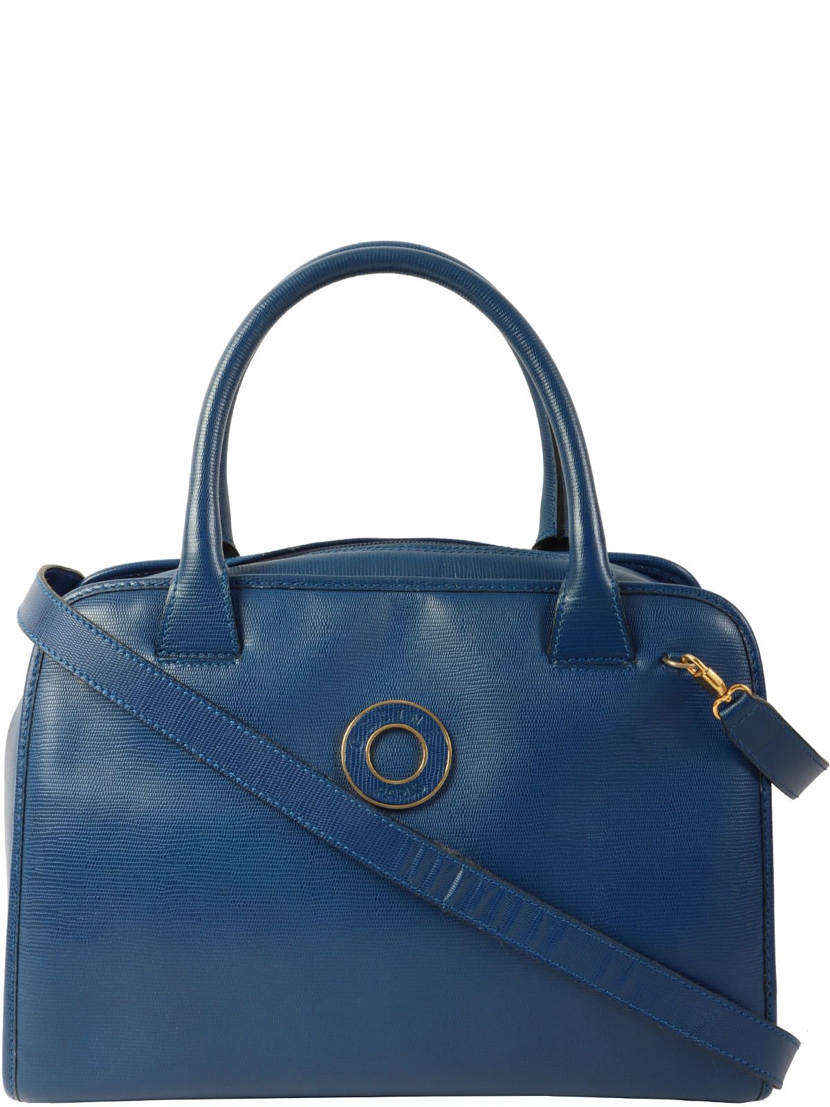 image of Celine Circle Logo Plate 2Way Bag Blue, Women's