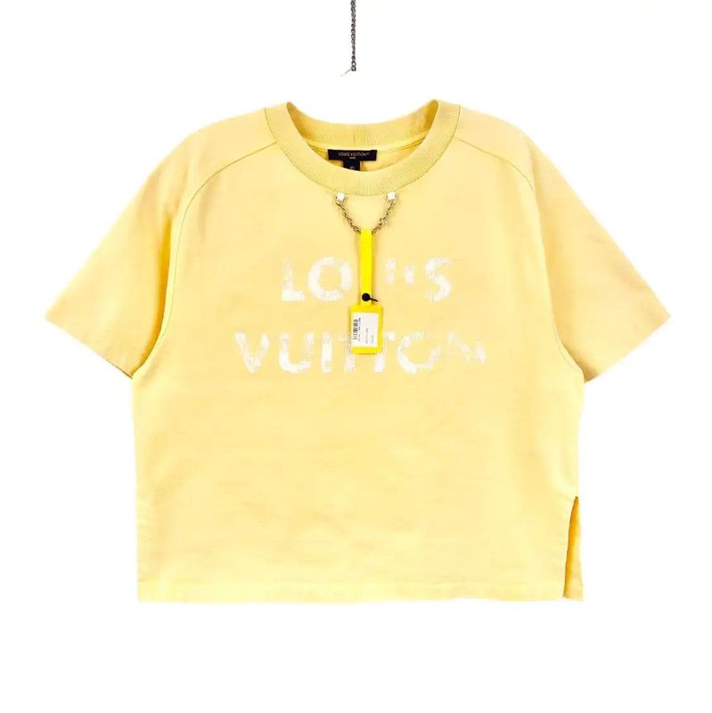 Louis Vuitton Louis Vuitton Bright Yellow Cotton Women's T-Shirt 0089 Size XS / US 0-2 / IT 36-38 - 1 Thumbnail