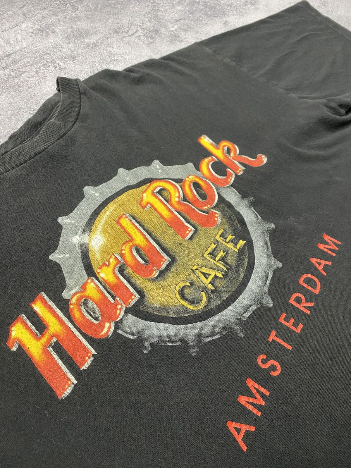 Hard Rock Cafe RARE Vintage Hard Rock Cafe Amsterdam T-Shirt Rare 90s Tee Size US XL / EU 56 / 4 - 6 Thumbnail