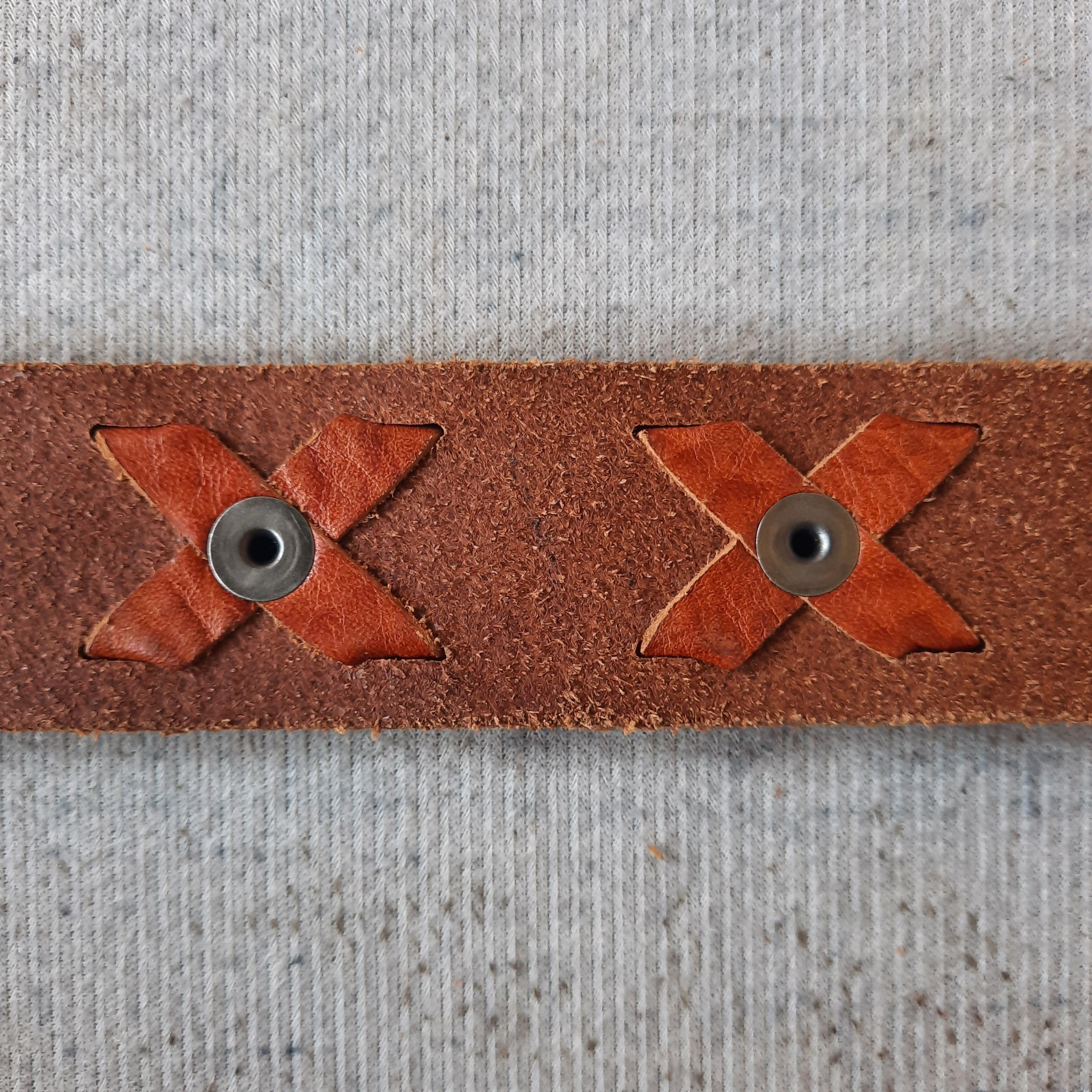 Tornado Mart ☠️ Alpha industries skull military style cross leather belt Size ONE SIZE - 7 Thumbnail