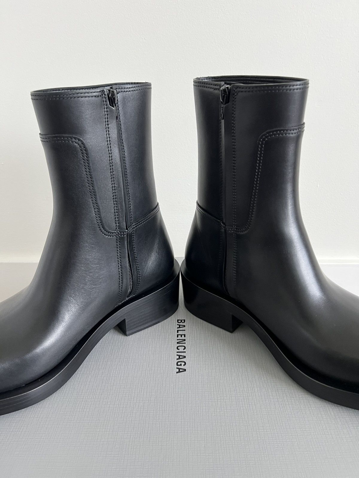 Balenciaga Balenciaga Santiago Boot Black Calfskin 43 Size US 10 / EU 43 - 3 Thumbnail