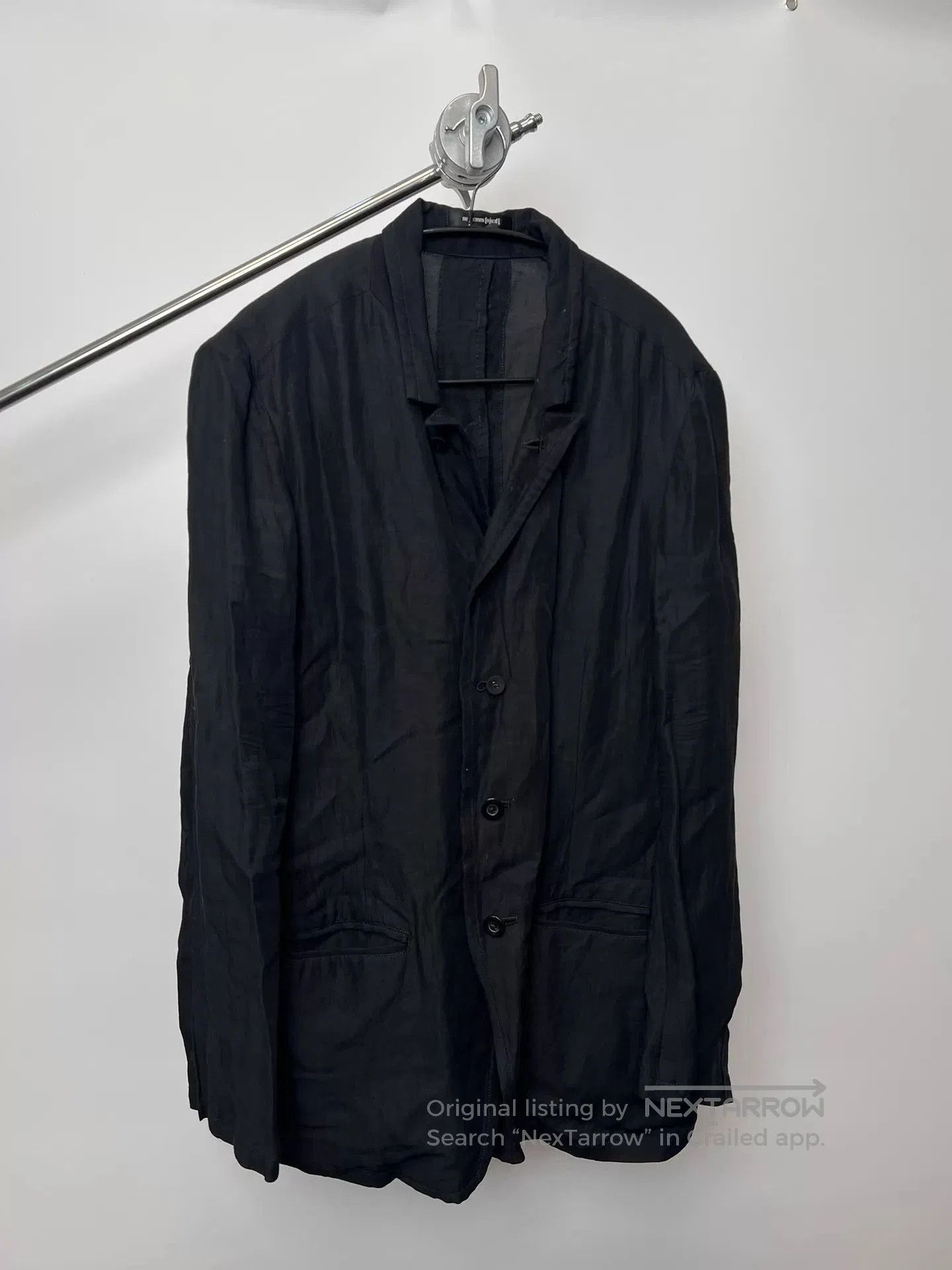 Nude: Masahiko Maruyama Black Lightweight Blazer Jacket Size M. Size US M / EU 48-50 / 2 - 2 Thumbnail