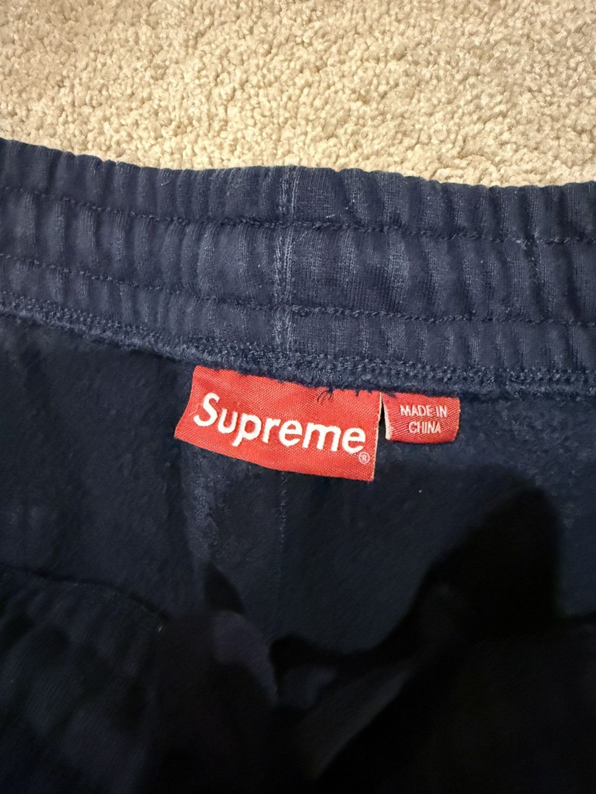 Supreme Satin Appliqué Sweatpant (FW22) Bottoms