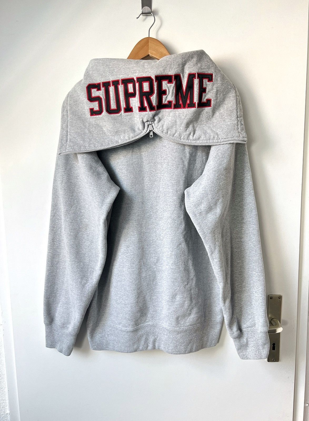 Rare outlet supreme split red and blue zip up