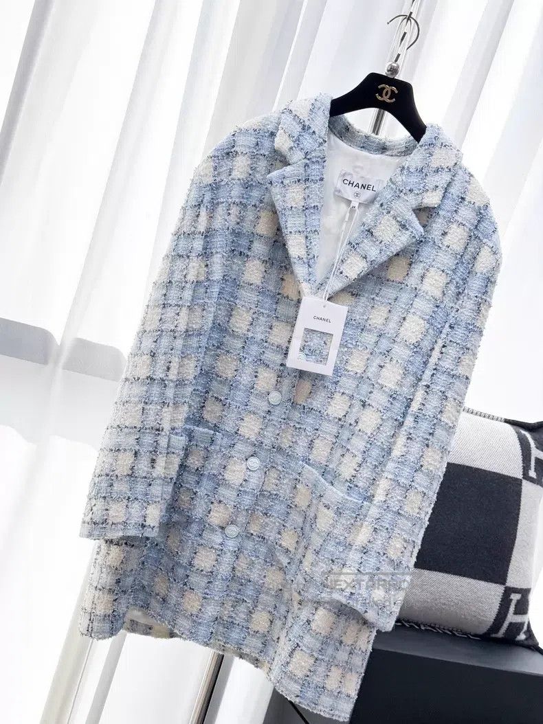 Chanel Chanel Sequin beaded plaid long-sleeved woven tweed long-s Size XS / US 0-2 / IT 36-38 - 2 Thumbnail
