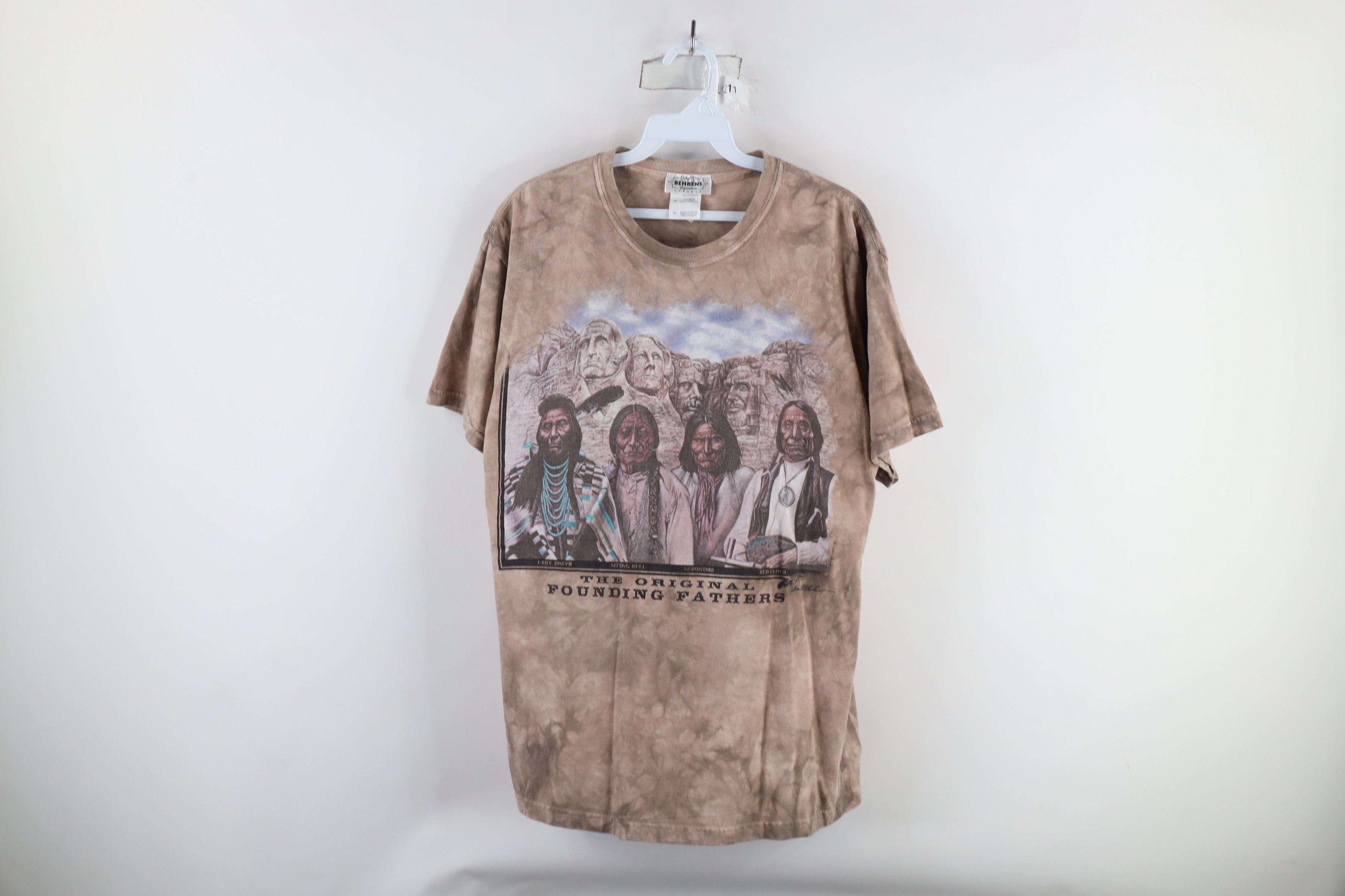 Vintage Vintage 90s Founding Fathers Native American T-Shirt Size US M / EU 48-50 / 2 - 1 Thumbnail