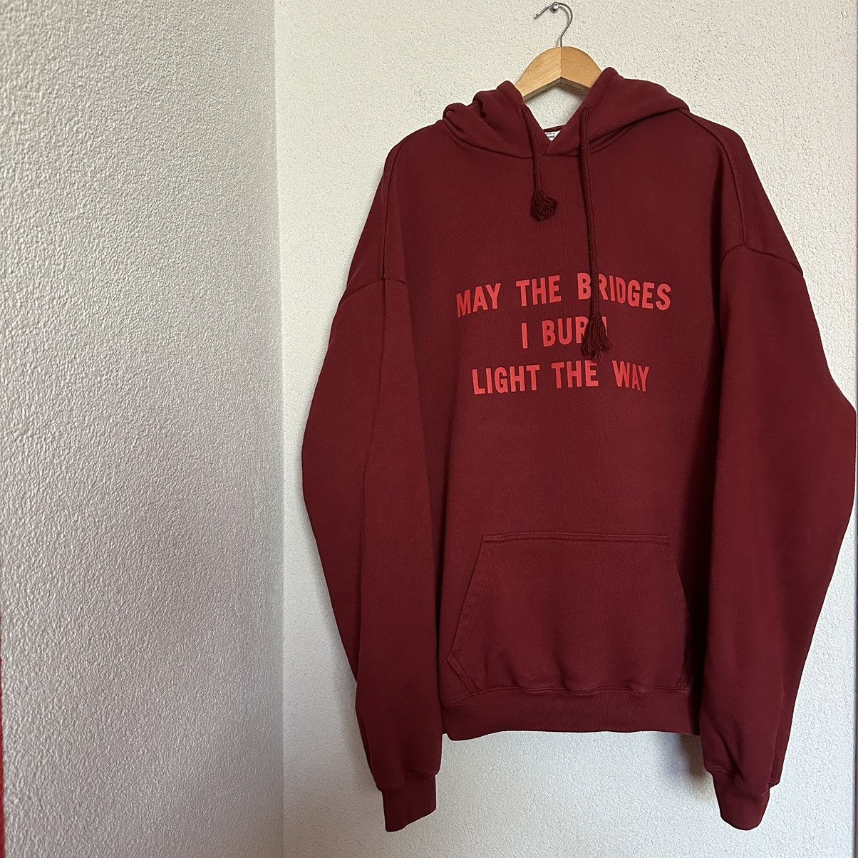 Vetements may the bridges i burn hoodie sales
