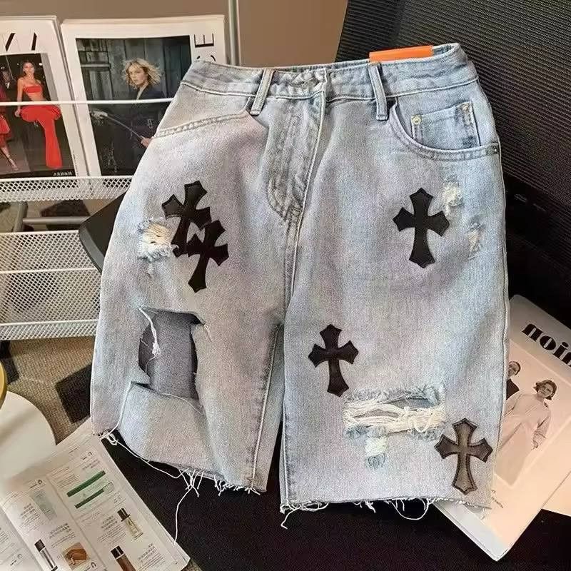 Japanese Brand × Vintage Men's wide, worn denim shorts Size US 34 / EU 50 - 1 Thumbnail