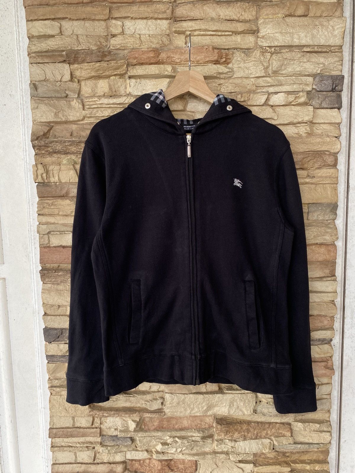 Burberry Vintage Burberry Black Label Checkered Hoodie Sweater Size US M / EU 48-50 / 2 - 1 Thumbnail