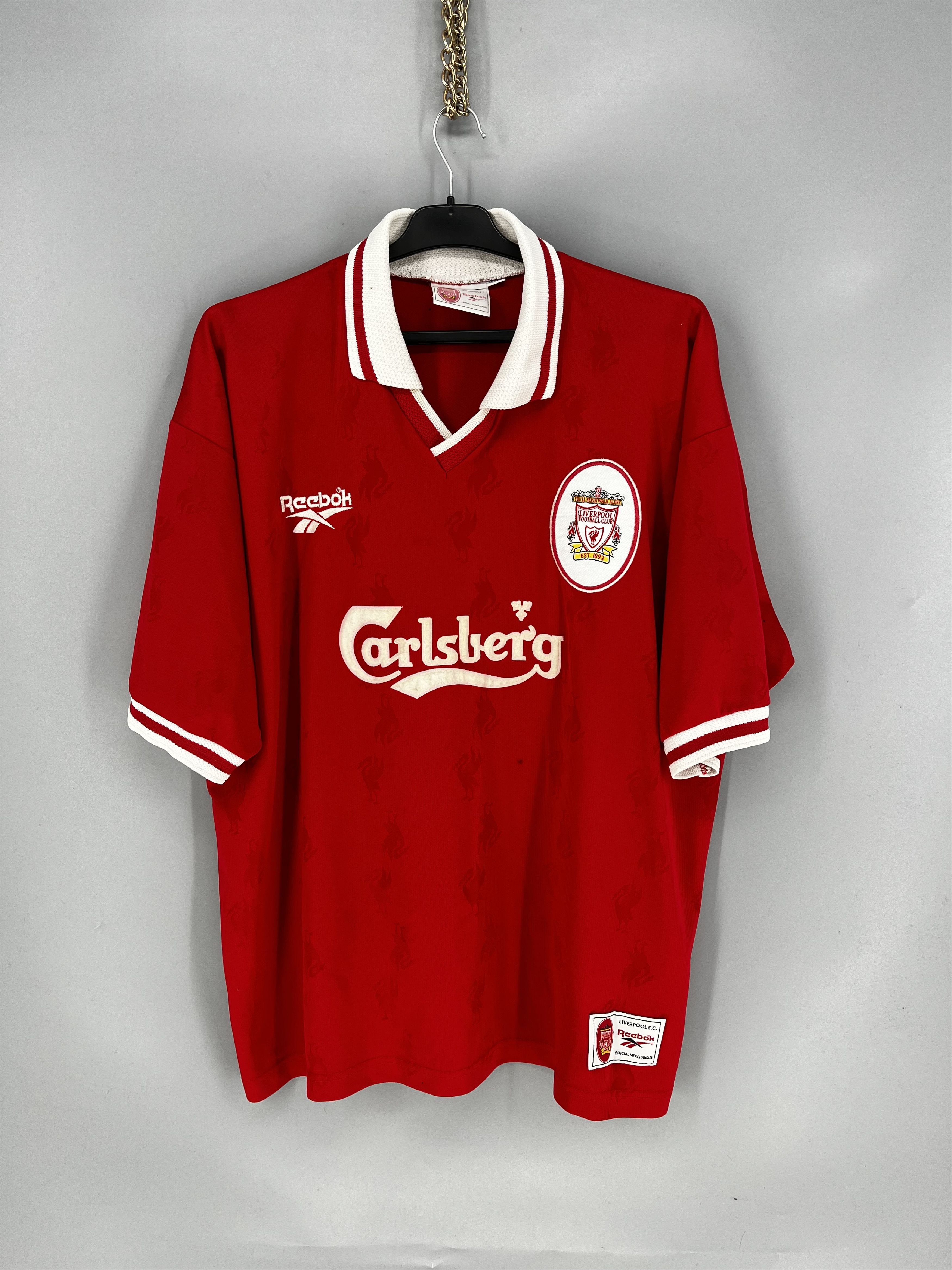 Reebok Liverpool FC 96/98 Home Jersey Reebok Carlsberg #10 UK Size US M / EU 48-50 / 2 - 1 Thumbnail