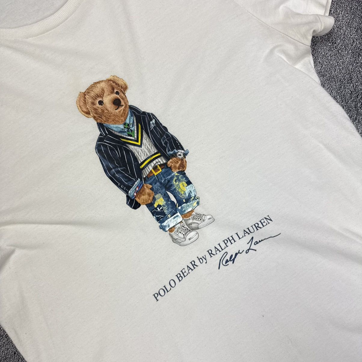 Polo Ralph Lauren Polo Ralph Lauren Polo Bear Graphic Tshirt White Size M Size US M / EU 48-50 / 2 - 6 Thumbnail