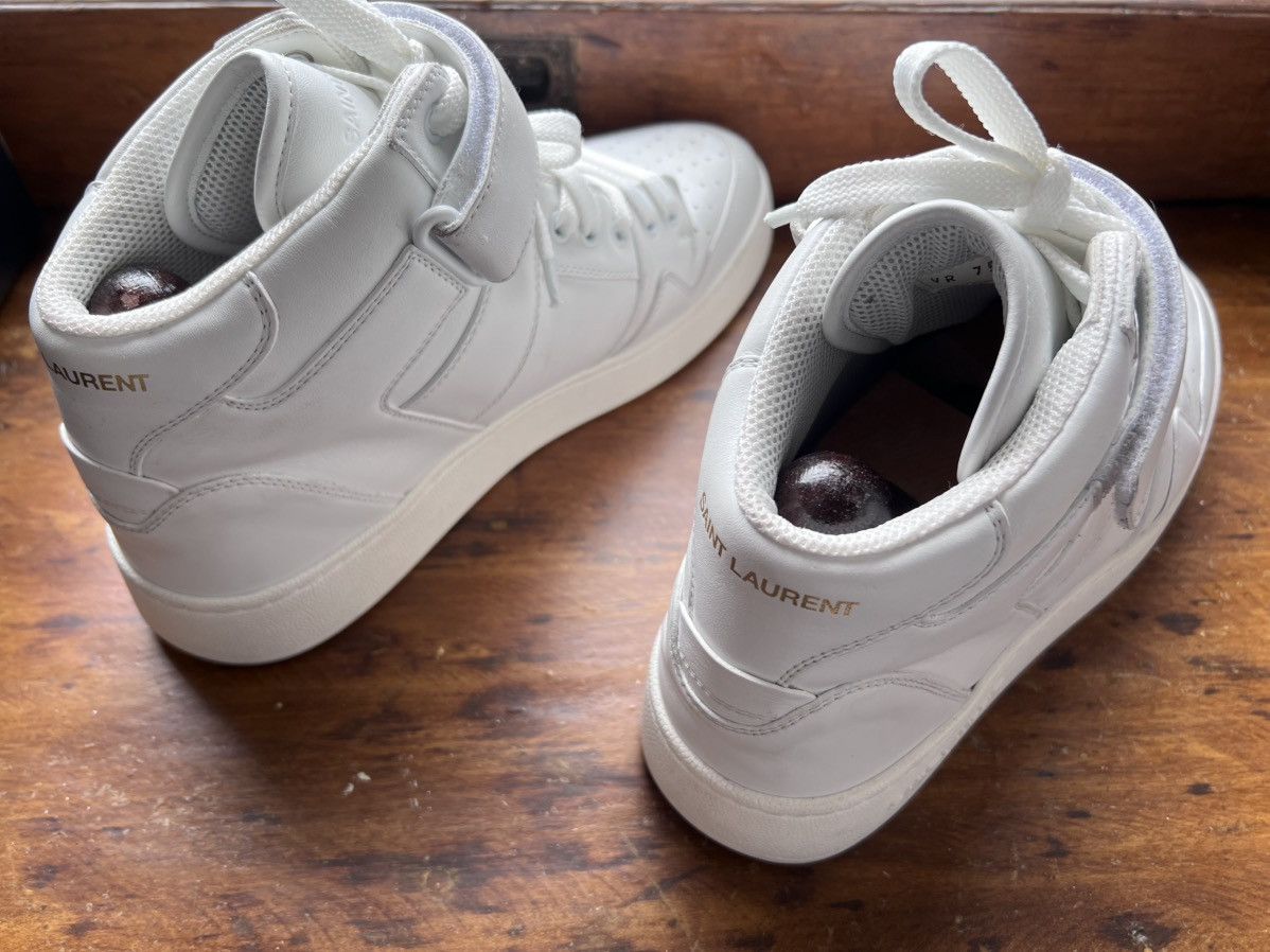 Saint Laurent Paris $1.3K Lax dirty white mid-top sneakers, EU43.5/US10.5 Size US 10.5 / EU 43-44 - 5 Thumbnail