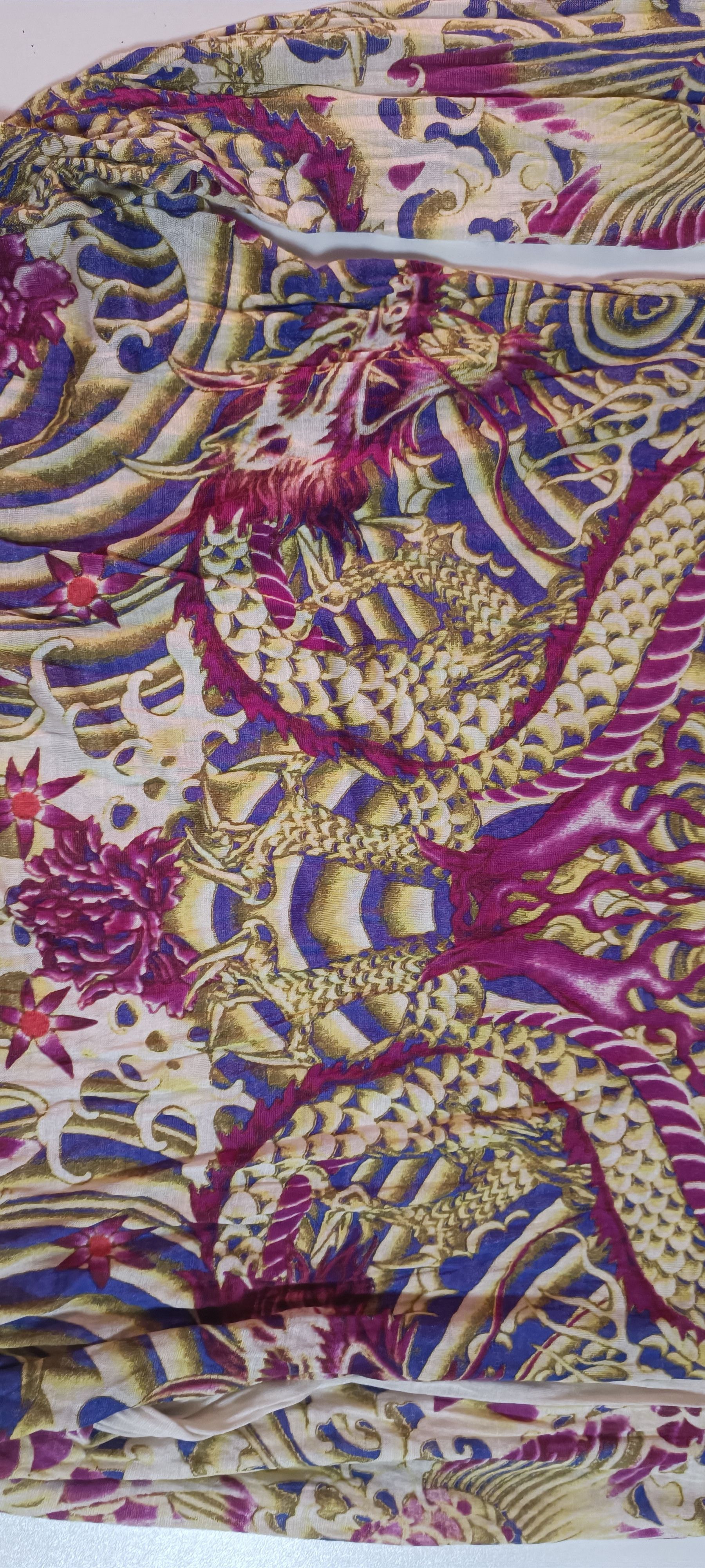 Jean Paul Gaultier Dragon and fishes silk dress Size S / US 4 / IT 40 - 11 Thumbnail