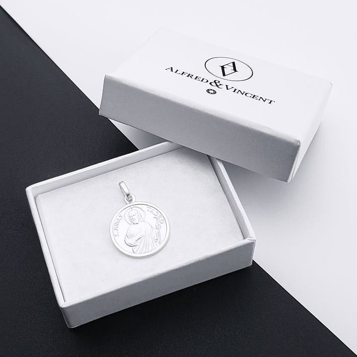 Other St Jude Thaddeus .925 Sterling Silver 20mm Medal Pendant Size ONE SIZE - 1 Thumbnail