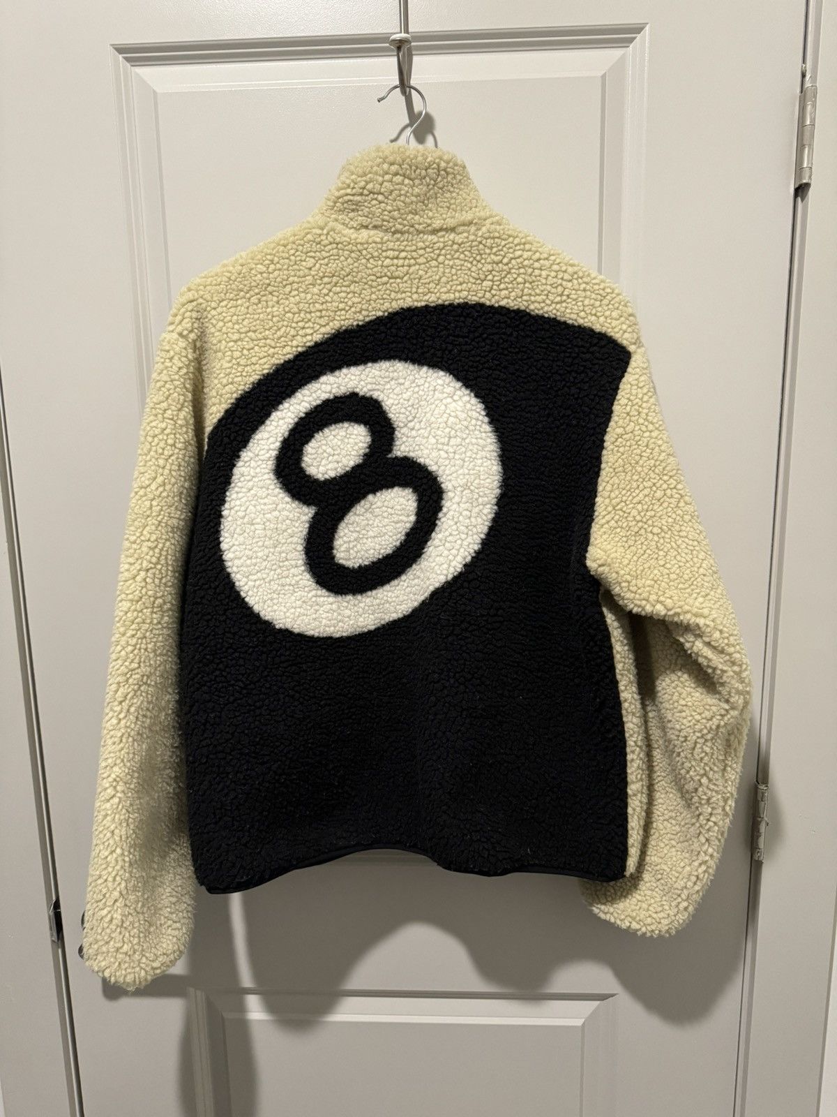 stussy 8 ball fleece reversible sherpa