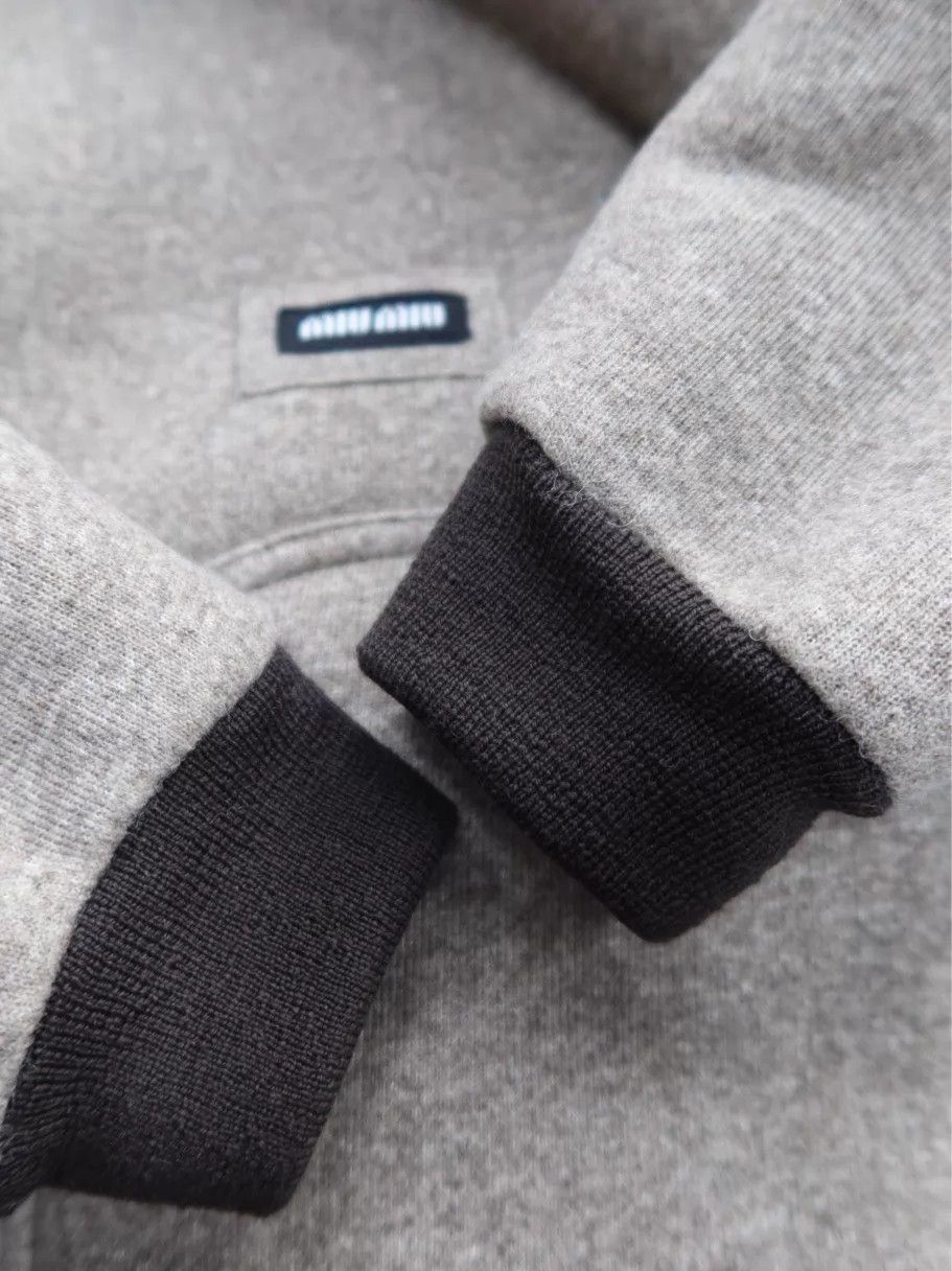 Miu Miu MIU MIU FW25 Qixi Cotton Fleece Stand Collar Zip Jacket 38 Size XS / US 0-2 / IT 36-38 - 3 Thumbnail