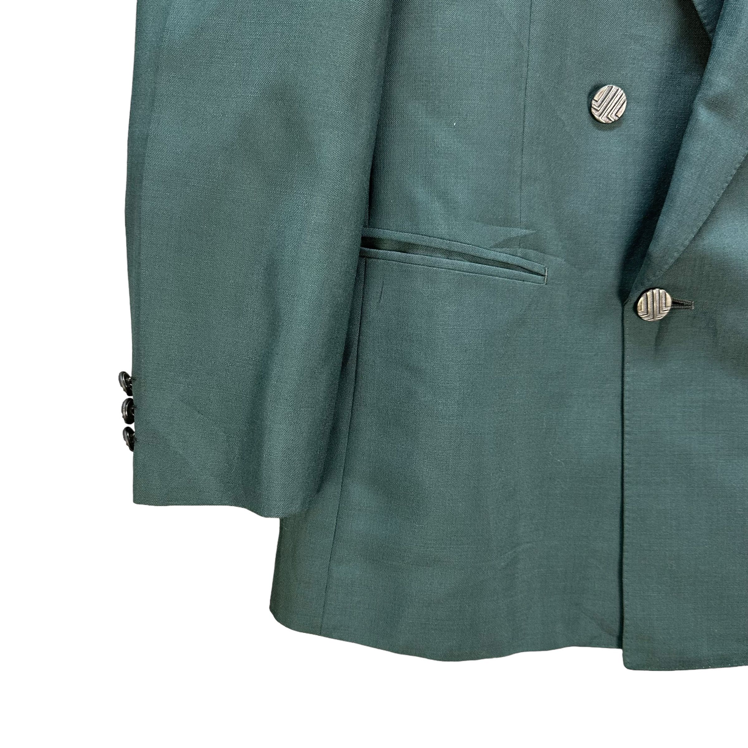 Lanvin LANVIN Double Breast Green Blazers Suit Jacket #A44-1033 Size 44R - 4 Thumbnail
