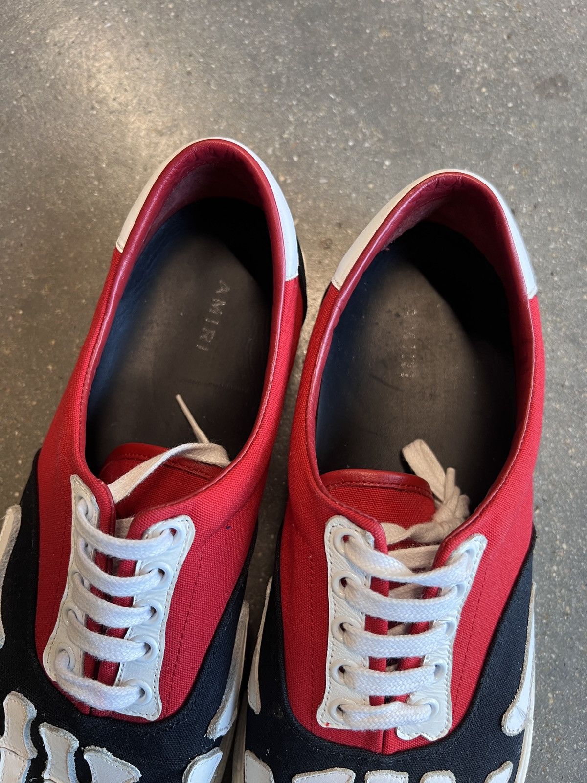 Amiri Amiri Skeleton Lace Up Sneakers Red Size US 11 / EU 44 - 2 Thumbnail