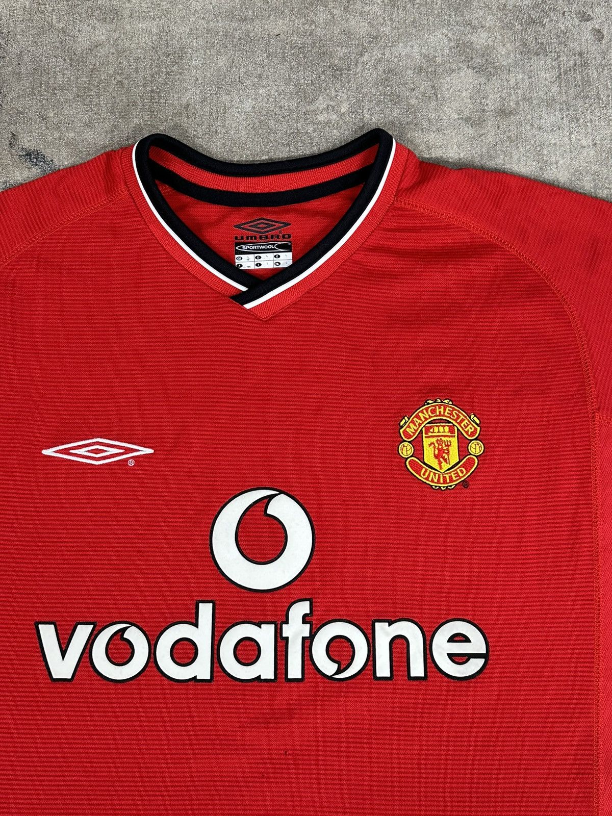 Adidas × Vintage Umbro 01-02 Manchester United Soccer Jersey Kit Home RARE Size US L / EU 52-54 / 3 - 4 Thumbnail