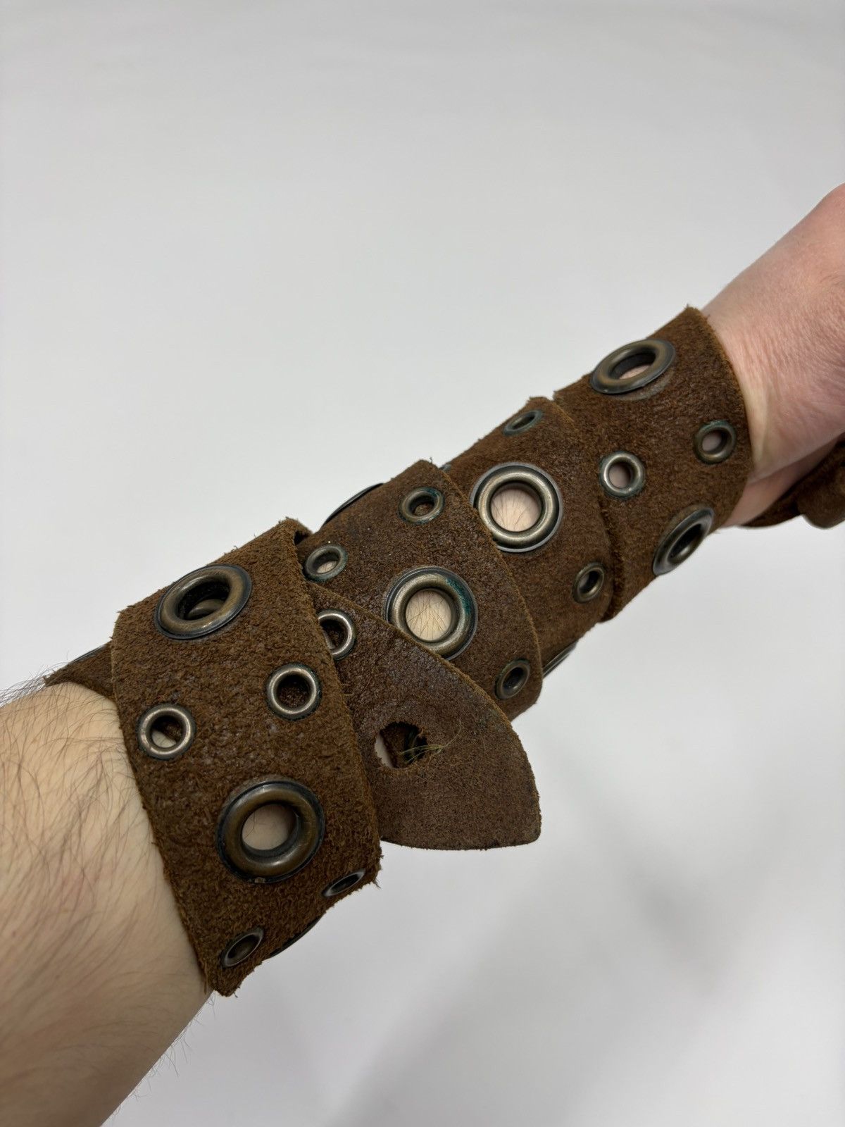 Hysteric Glamour Vintage Y2K Rhinestones Like Number Nine Punk Leather Belt Size 34 - 12 Thumbnail